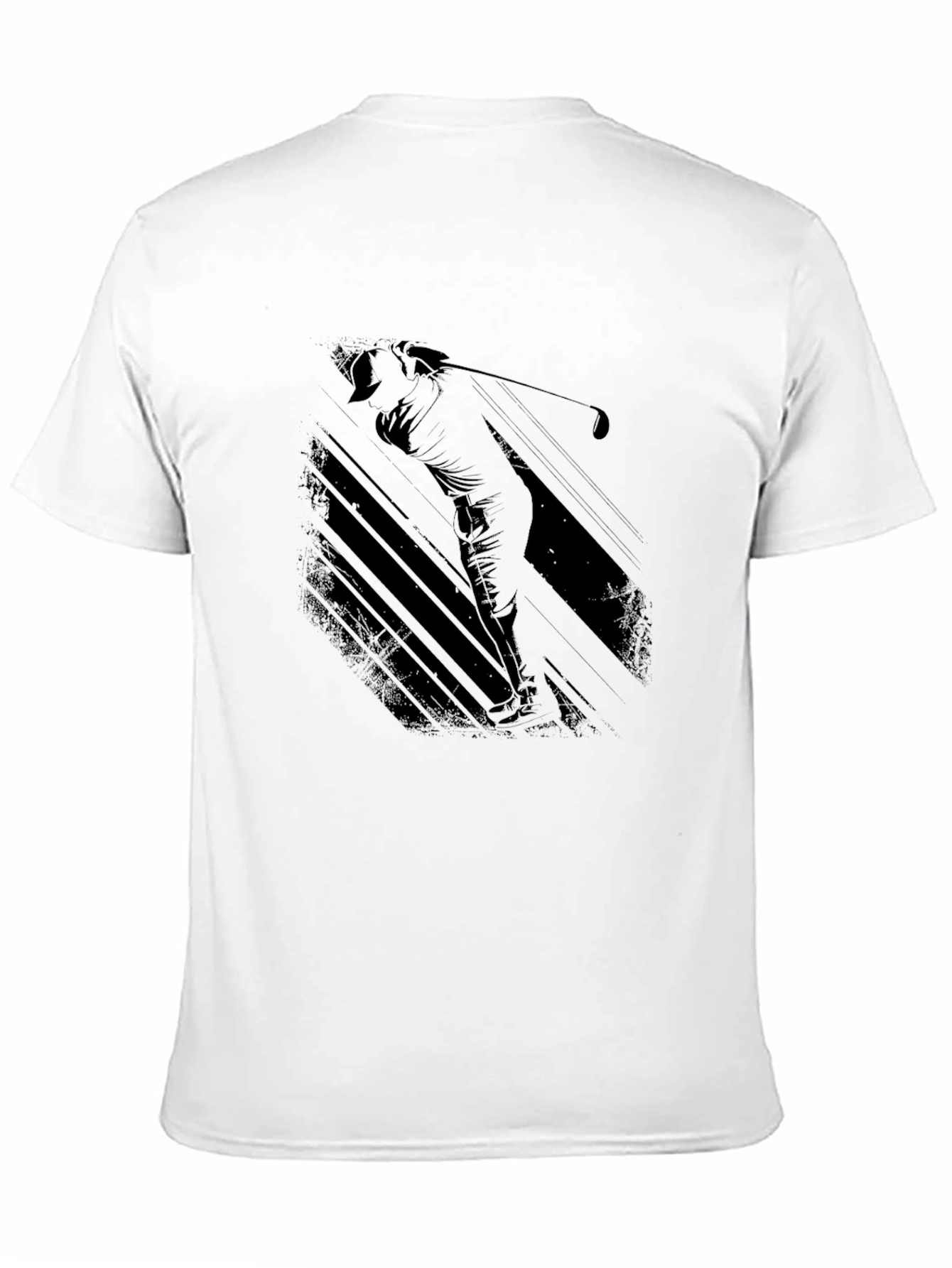 Black Golf Silhouette Black Graphic Tee view 11