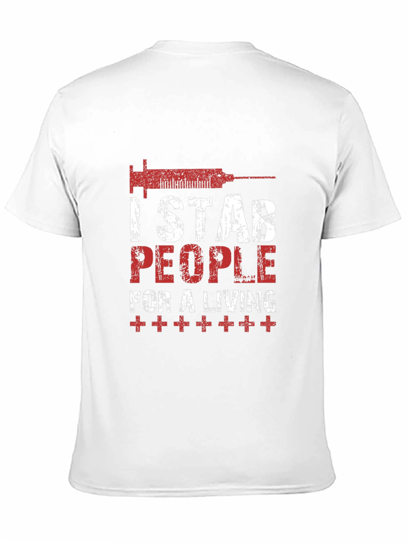 Black I Stab People For A Living T-Shirt - Novelty Graphic Tee view 11
