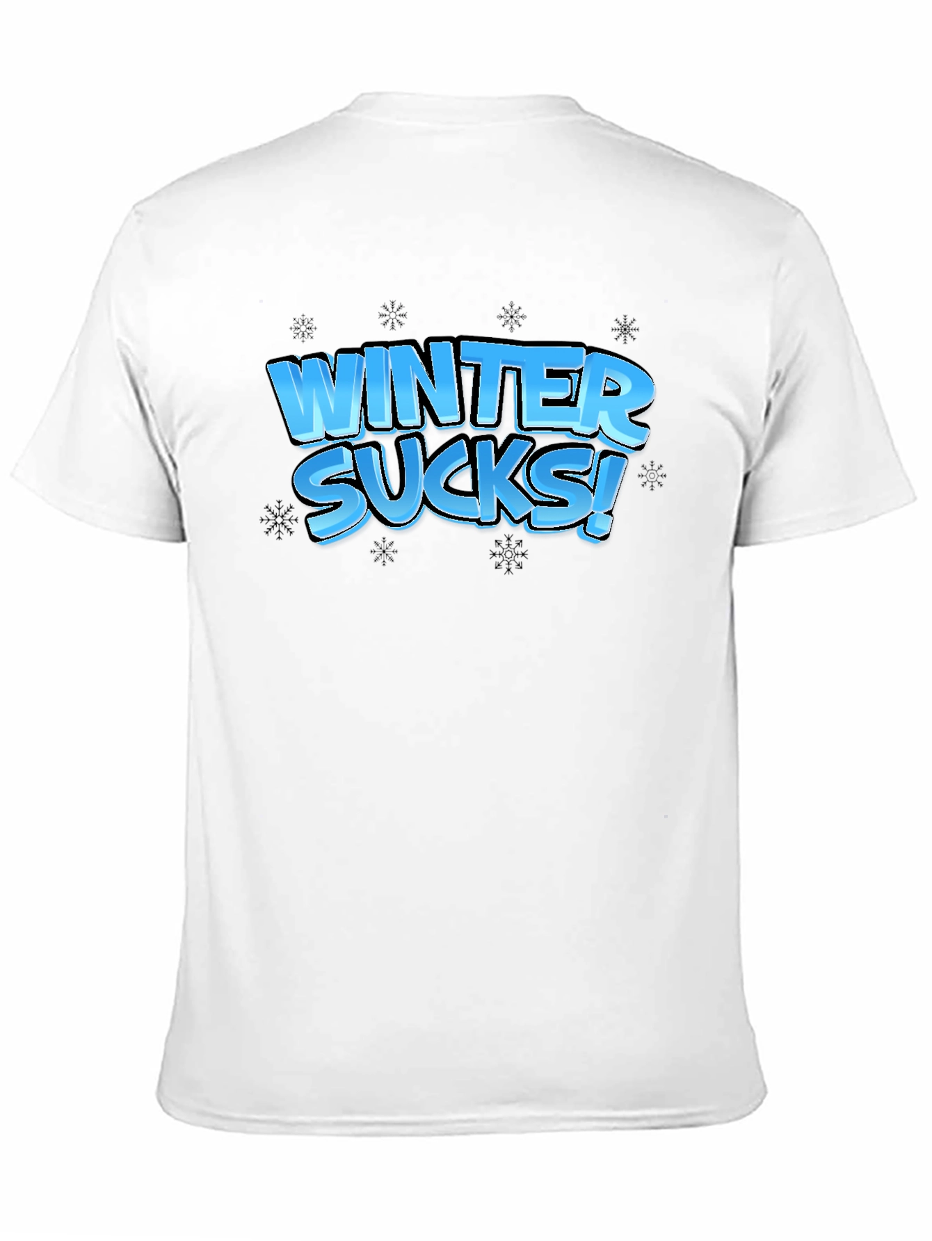 Black Winter Sucks Black T-Shirt view 11