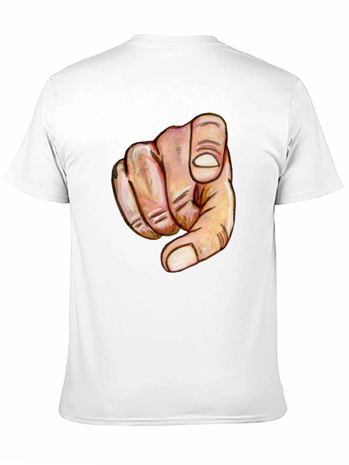 Black Pointing Finger Graphic Tee - Bold Statement Shirt view 11