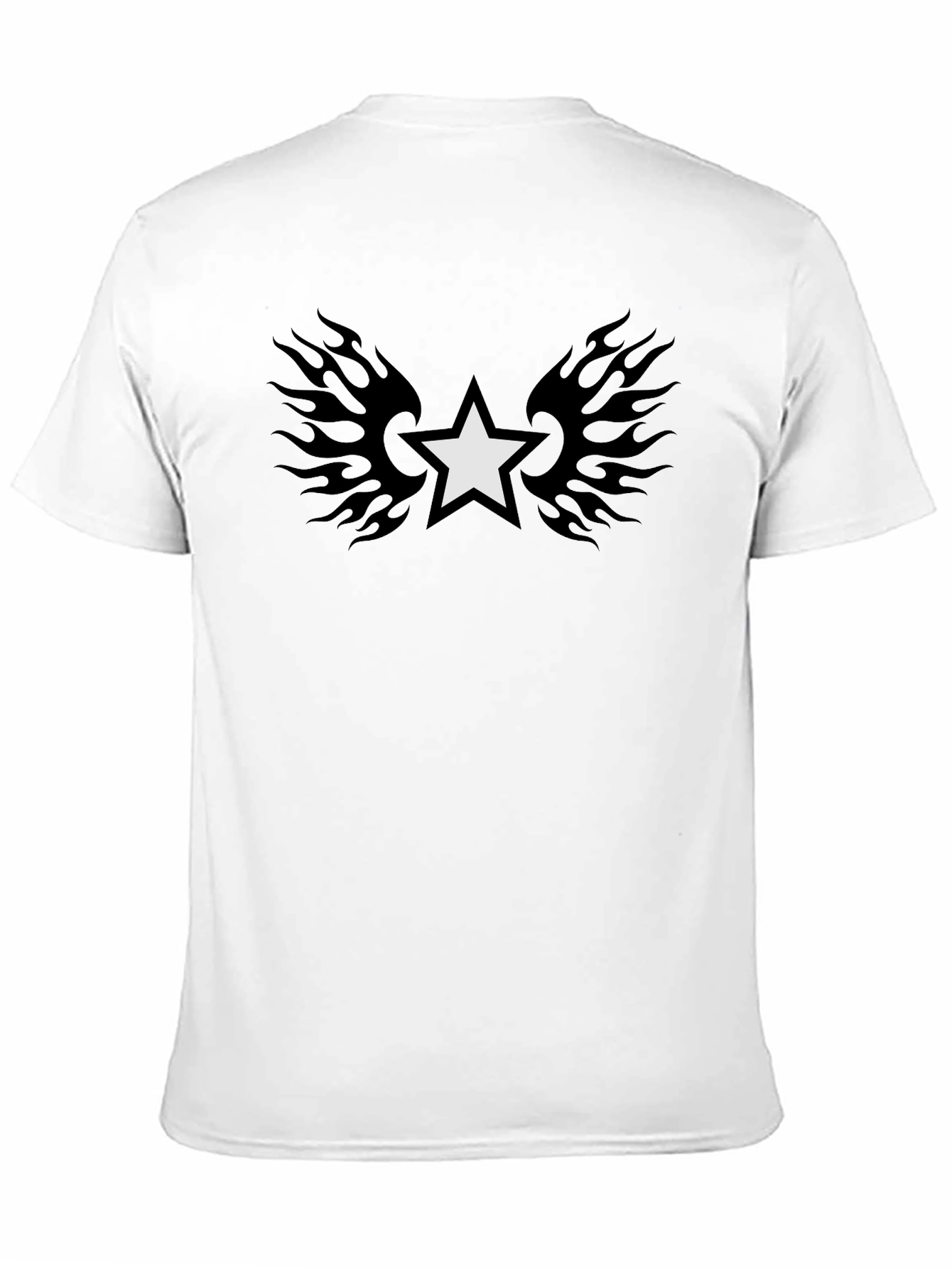 Black Star Flame Graphic T-Shirt - Classic Style view 11