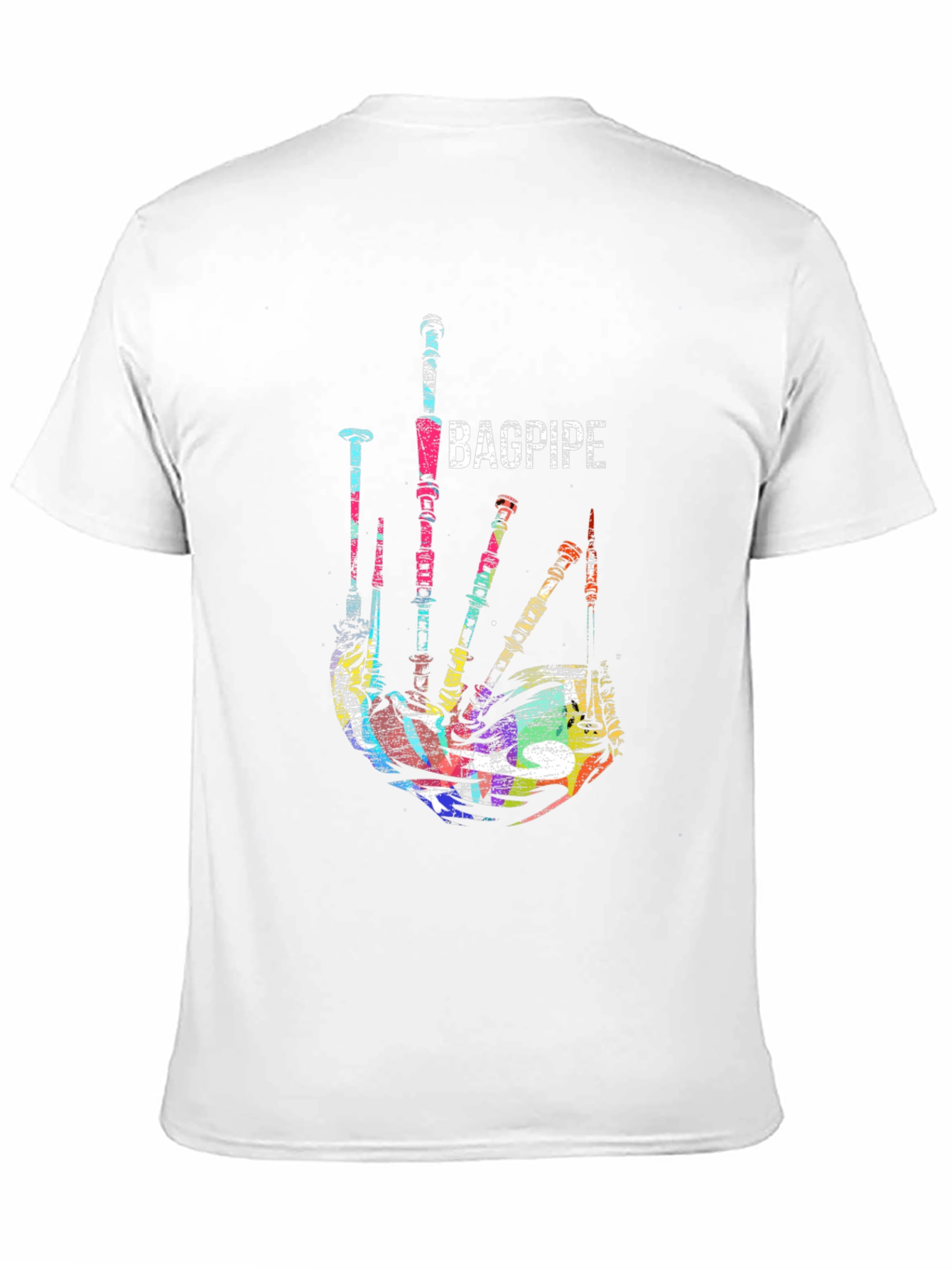 Black Bagpipe Graphic Black T-Shirt Unique Music Tee view 11