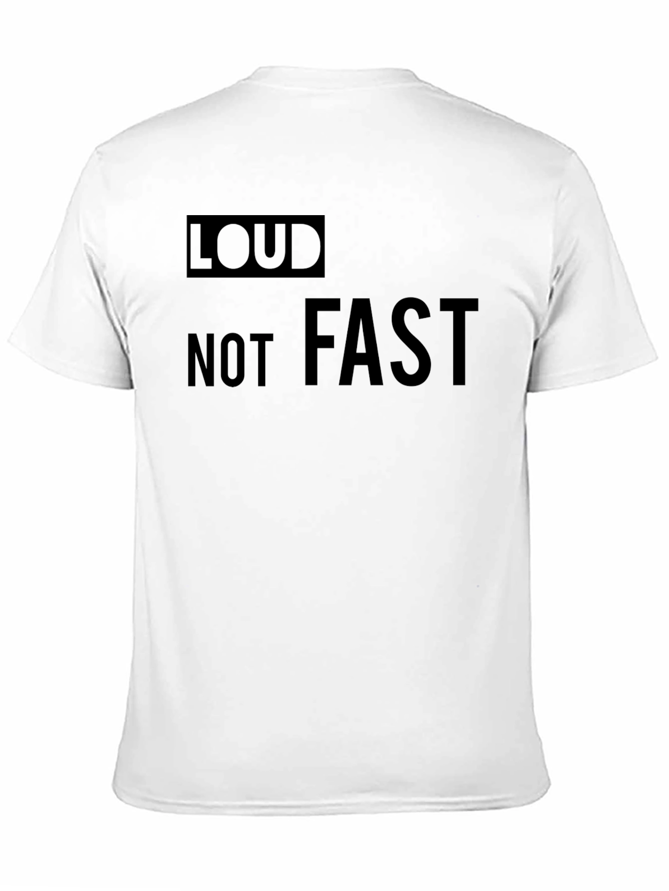 Black Loud Not Fast Graphic Tee - Black Cotton view 11