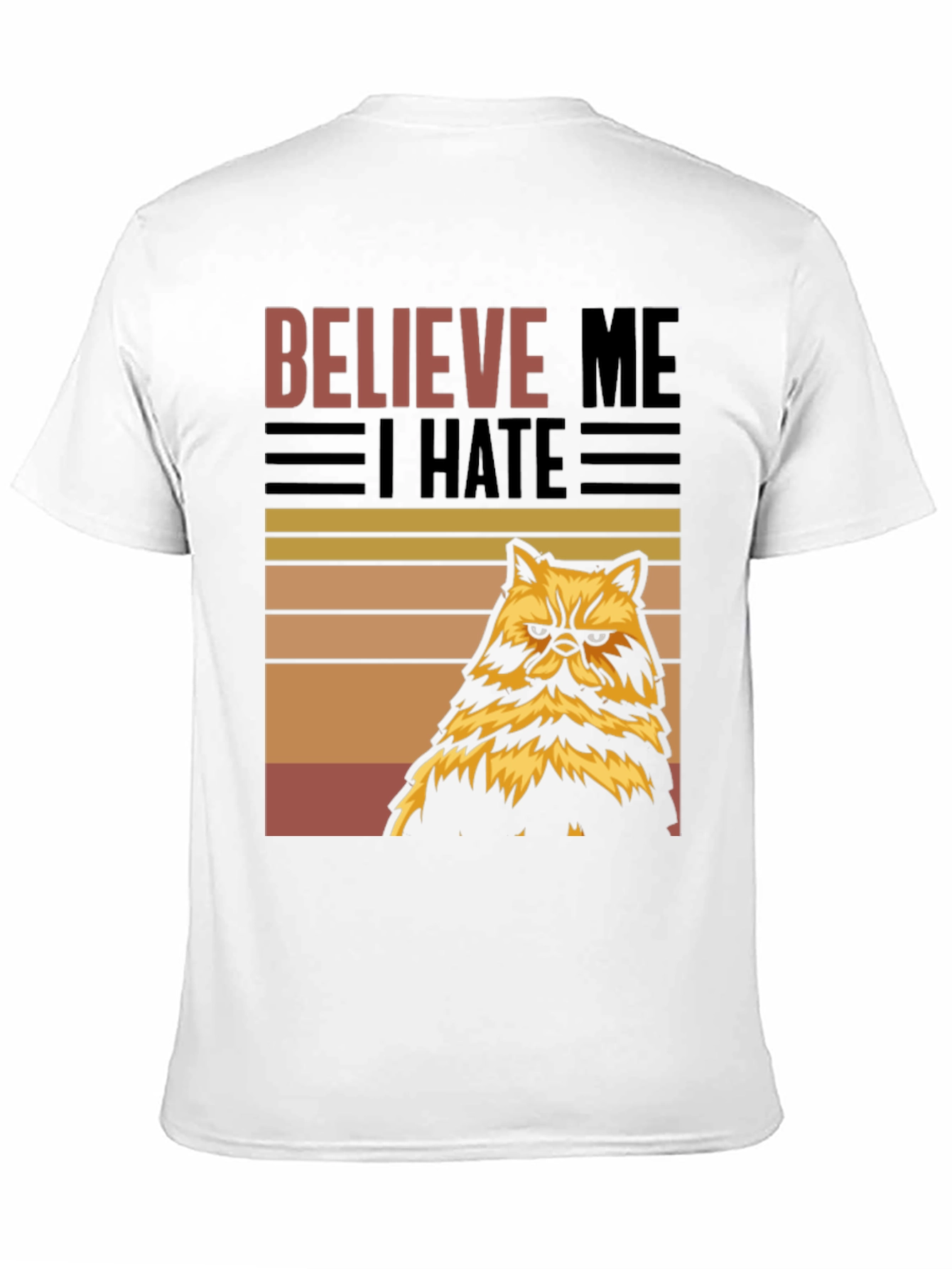 Black Believe Me I Hate Grumpy Cat T-Shirt view 11