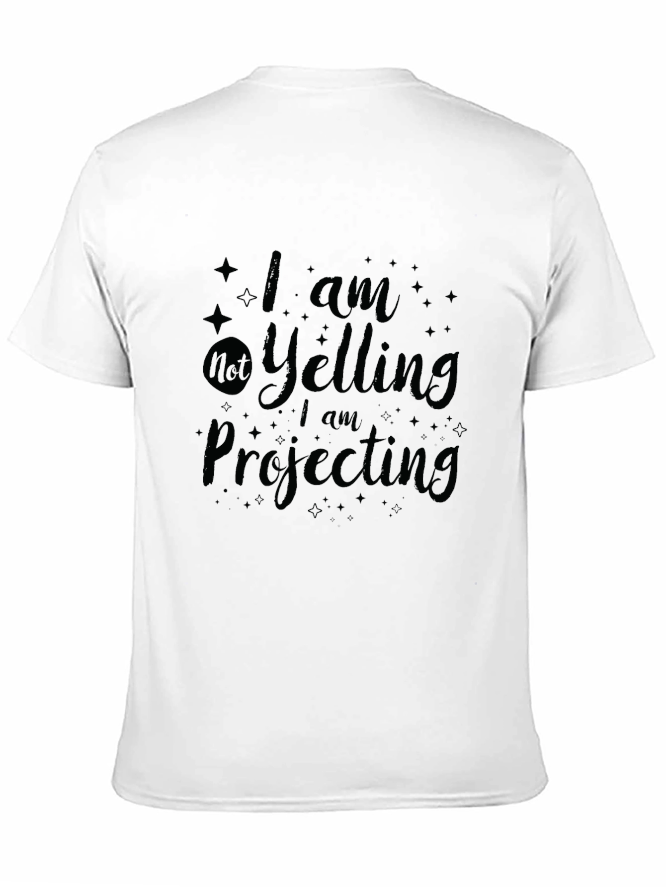 Black Humorous Graphic Tee - I am Projecting view 11