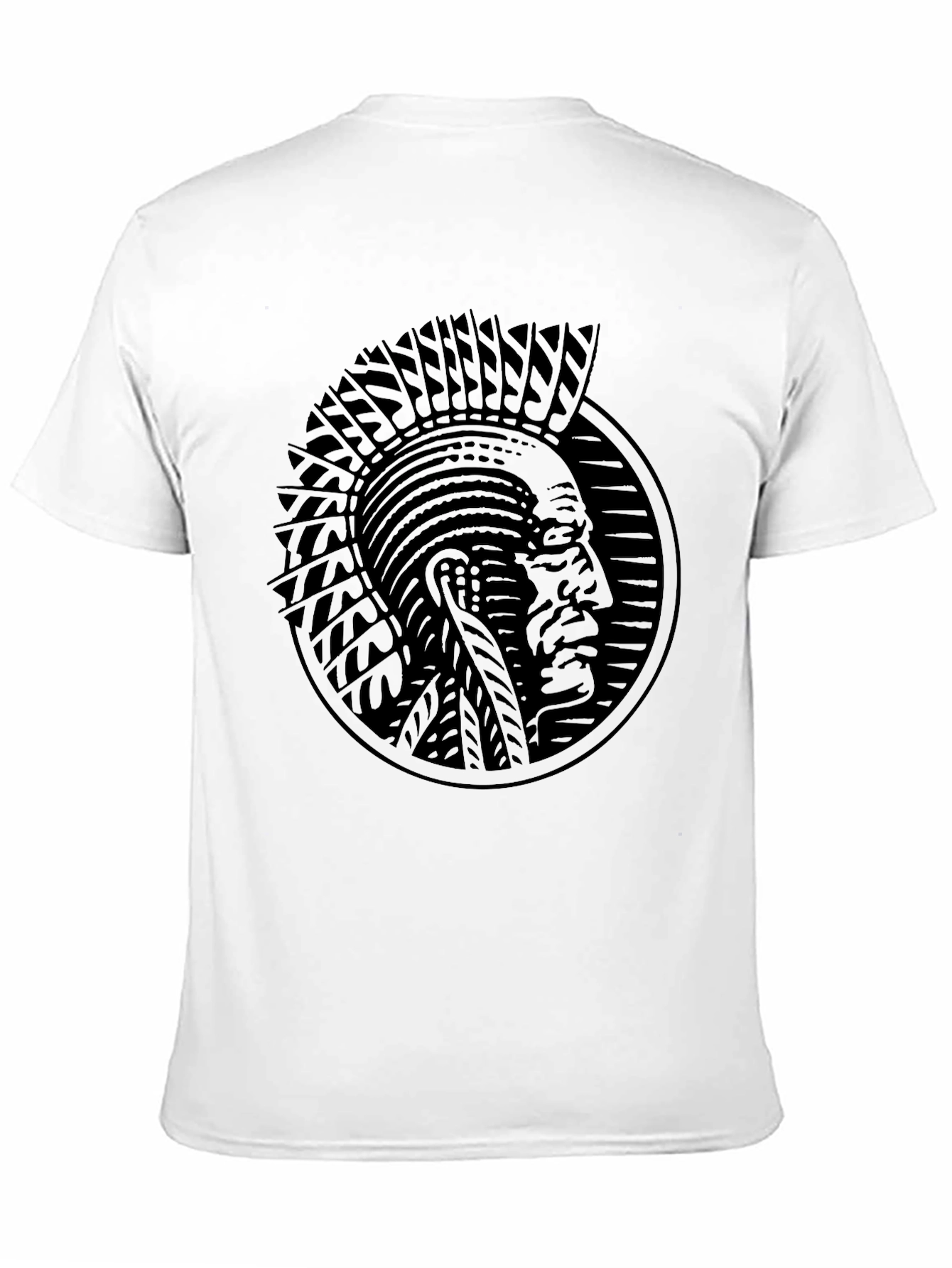 Black Tribal Chief Graphic Black T-Shirt view 11