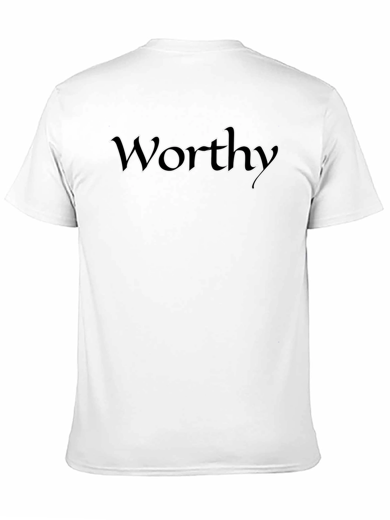 Black Worthy Graphic Tee - Black Cotton T-Shirt view 11