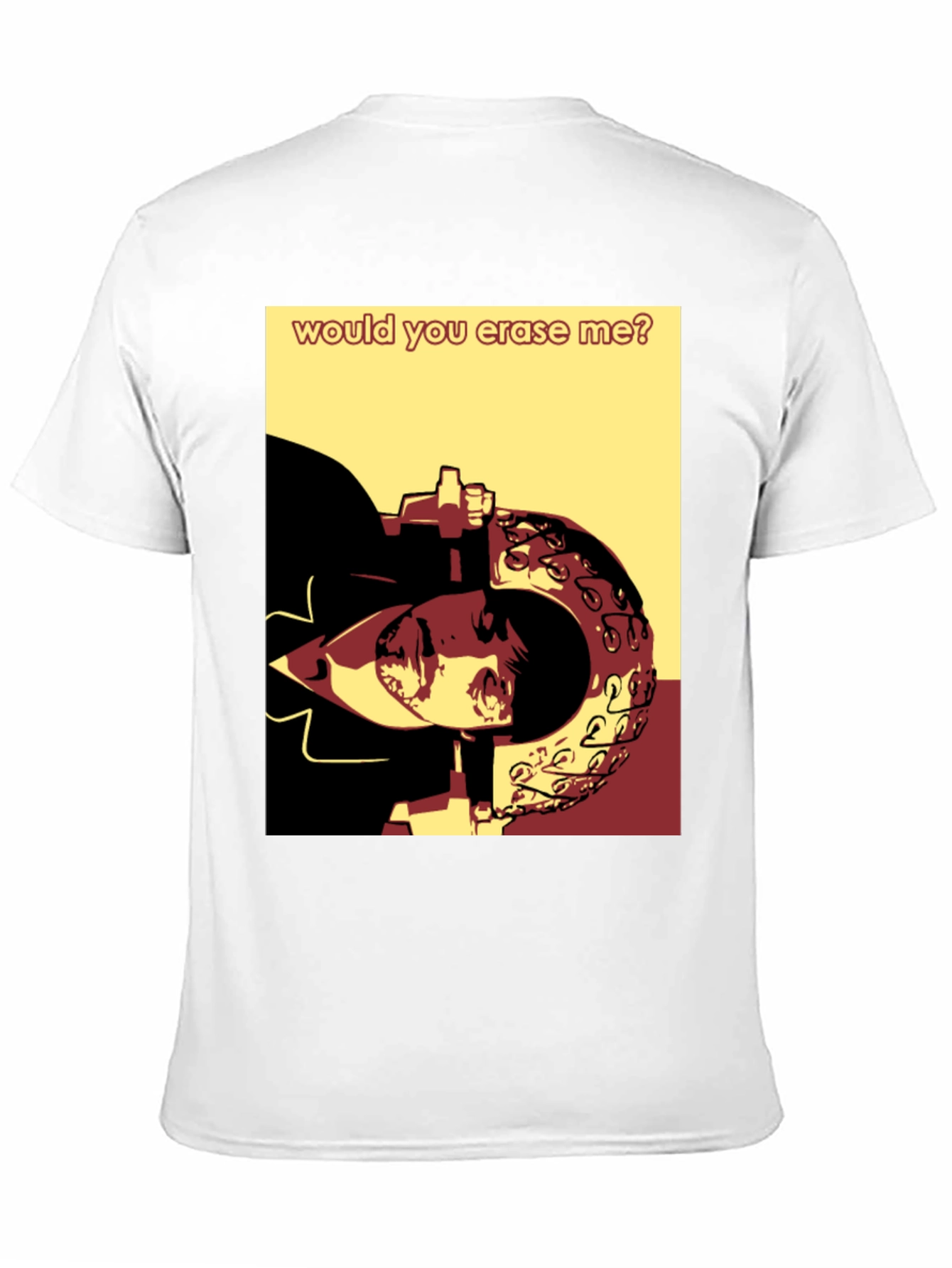 Black Would You Erase Me Graphic Tee view 11