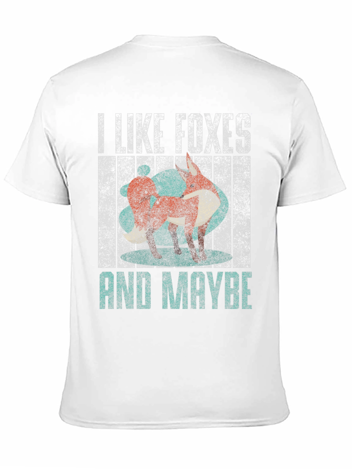 Black I Like Foxes and Maybe T-Shirt - Funny Fox Lover Tee view 11