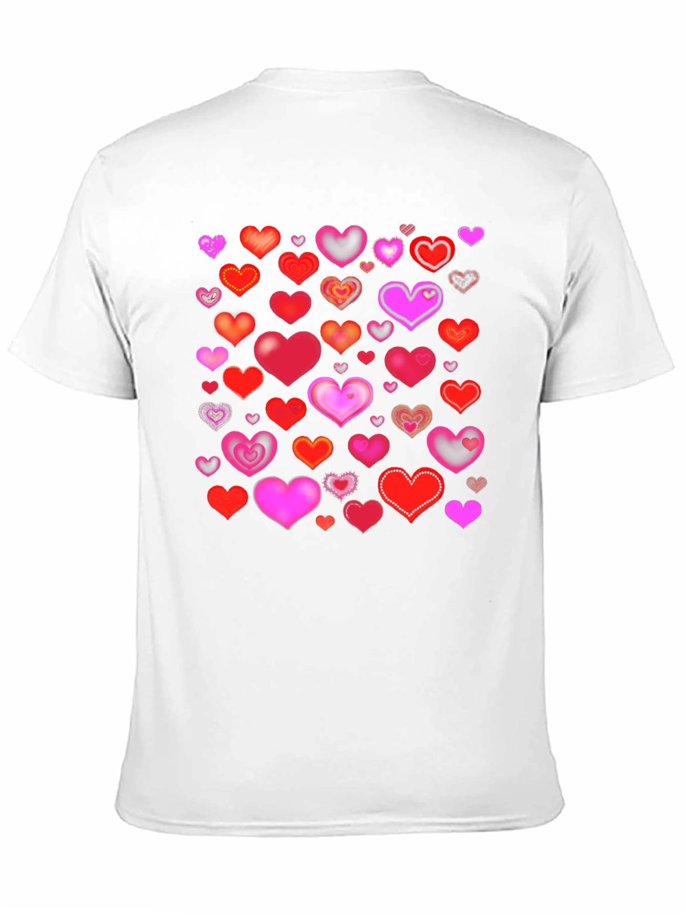 Heart Pattern T-Shirt - Love & Romance Style - 11
