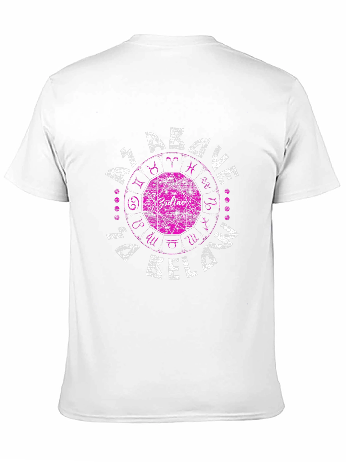 Black Zodiac Sign Graphic Print T-Shirt view 11