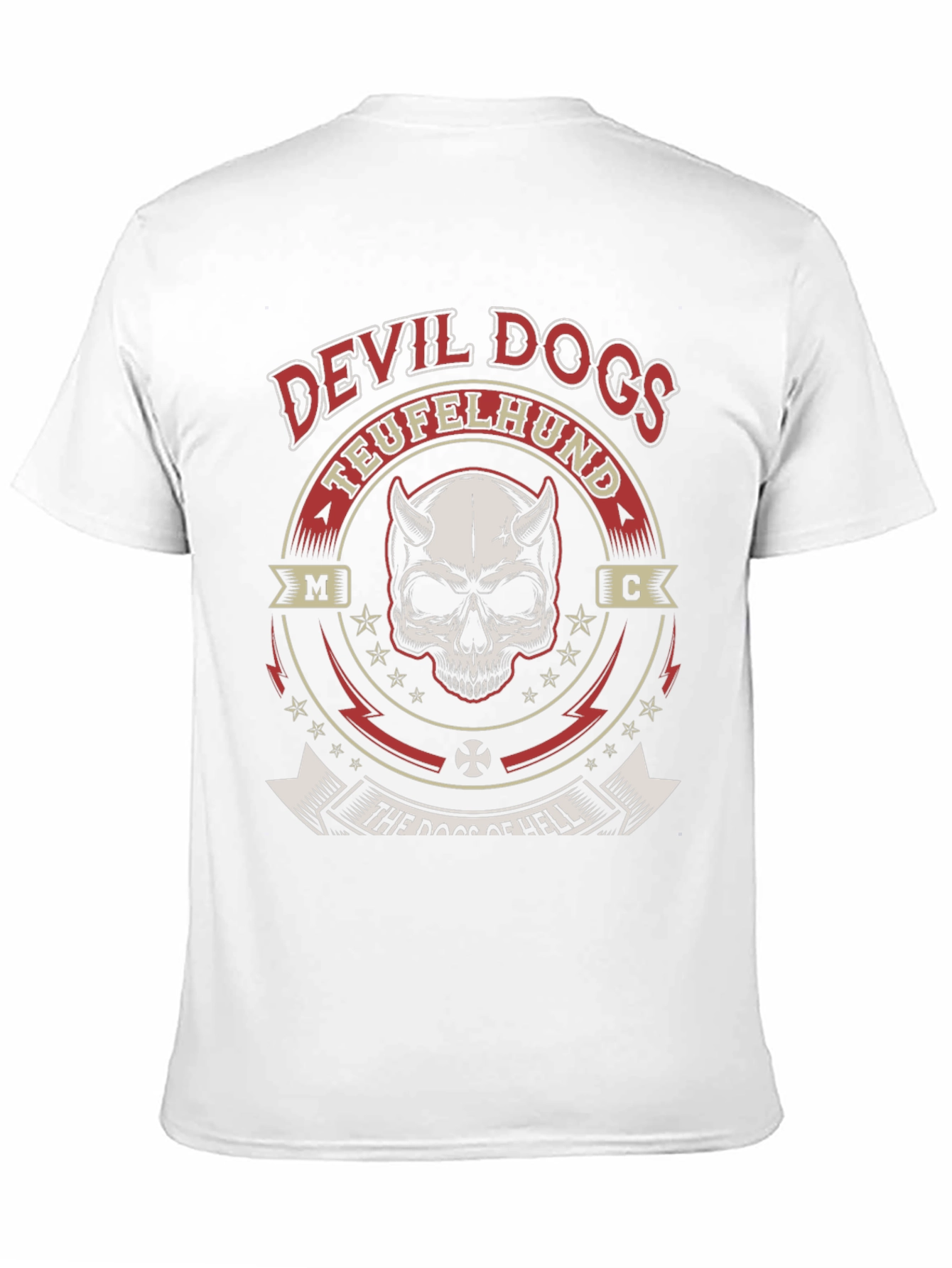 Black Devil Dogs Teufelhund T-Shirt - Skull Graphic Tee view 11