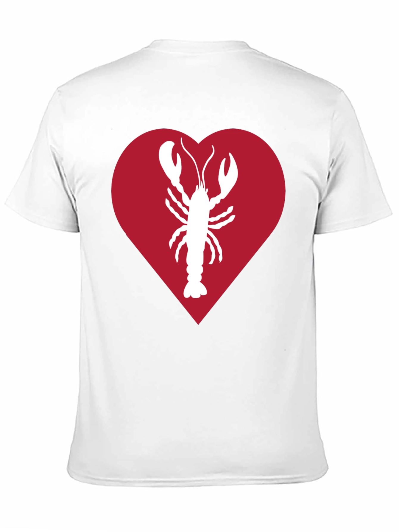 Black Lobster Heart Graphic Tee - Black Unisex Shirt view 11