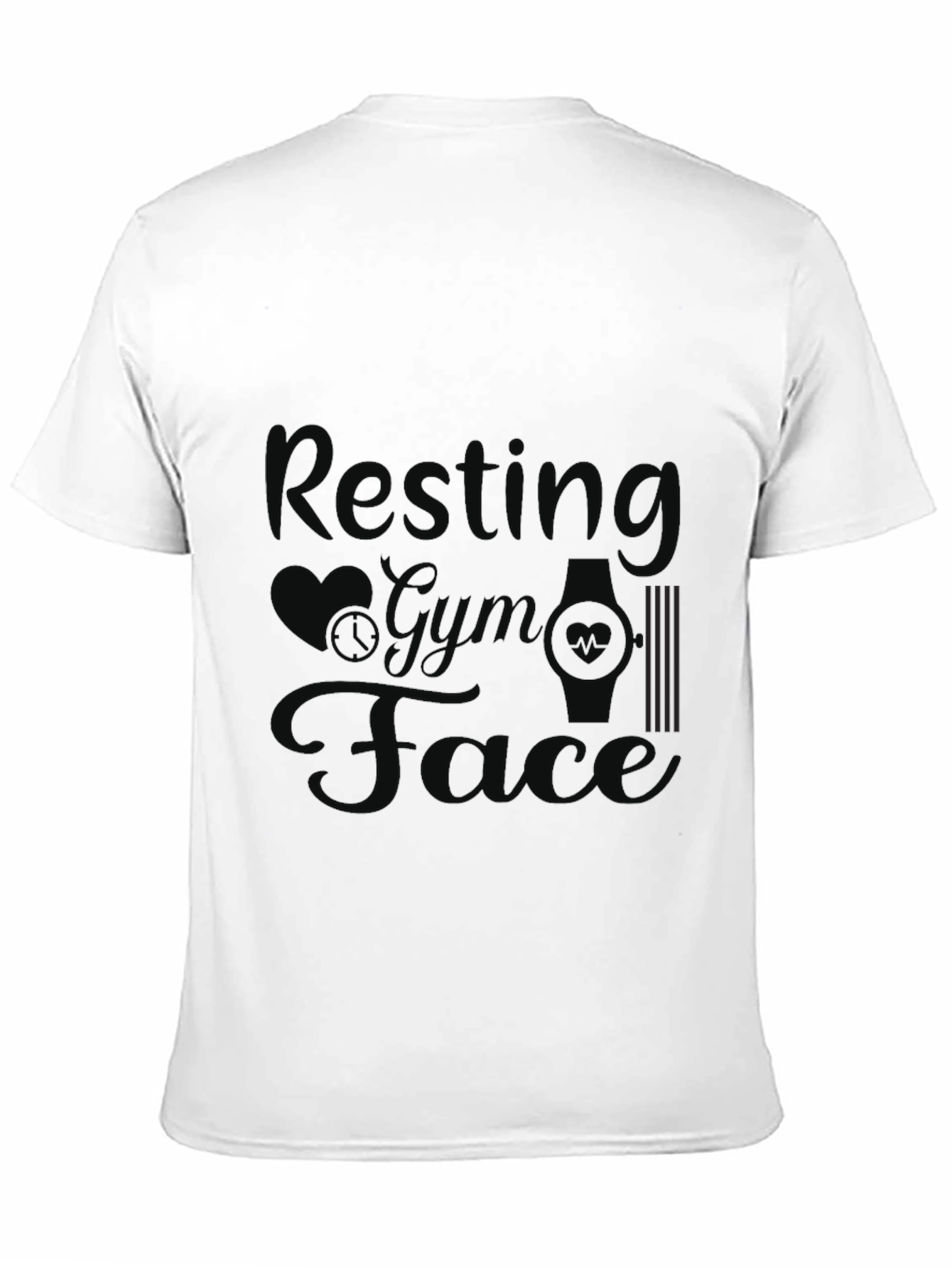 Black Resting Gym Face Graphic Tee - Black view 11