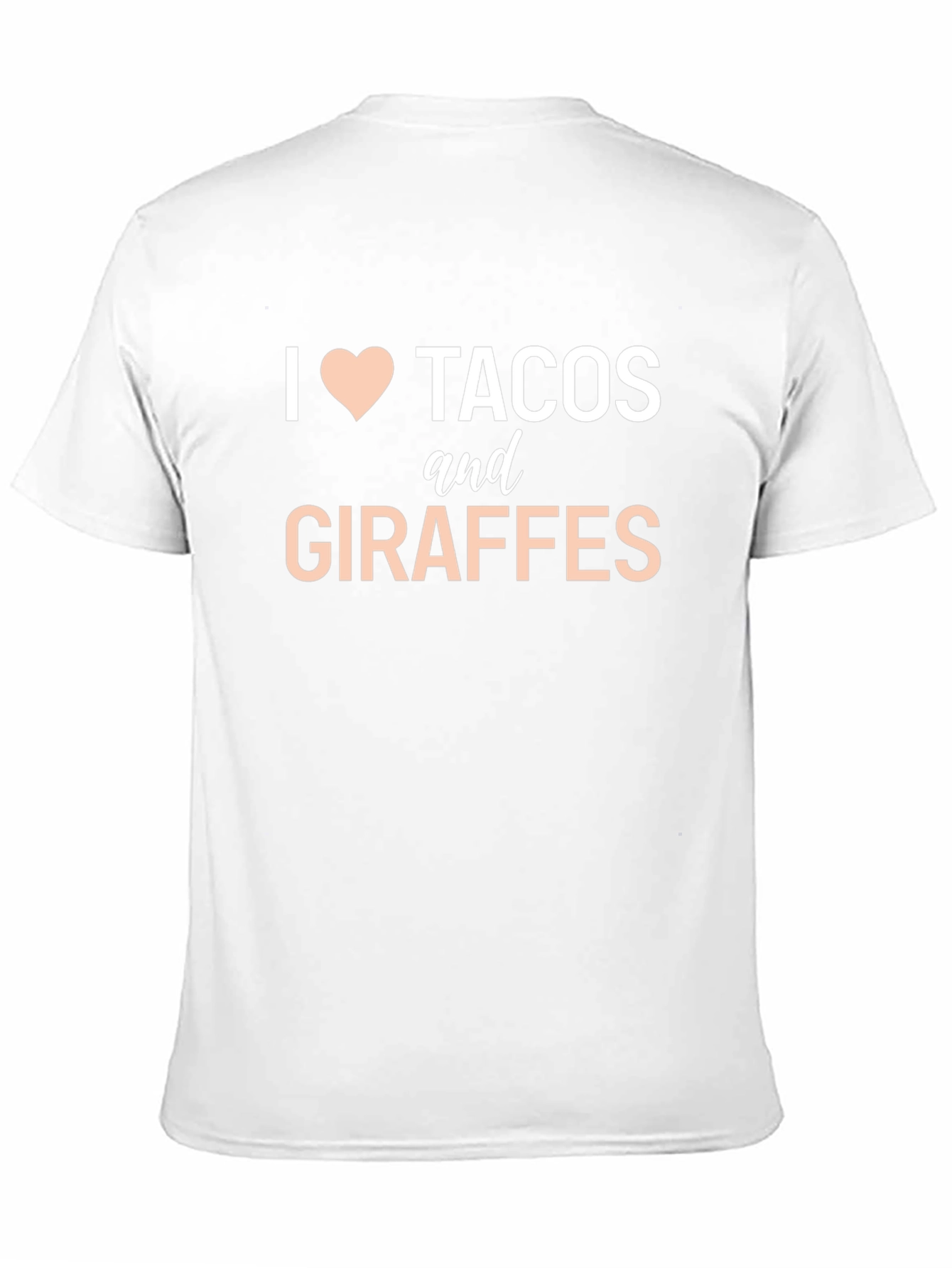 Black I Love Tacos and Giraffes Funny Graphic T-Shirt view 11