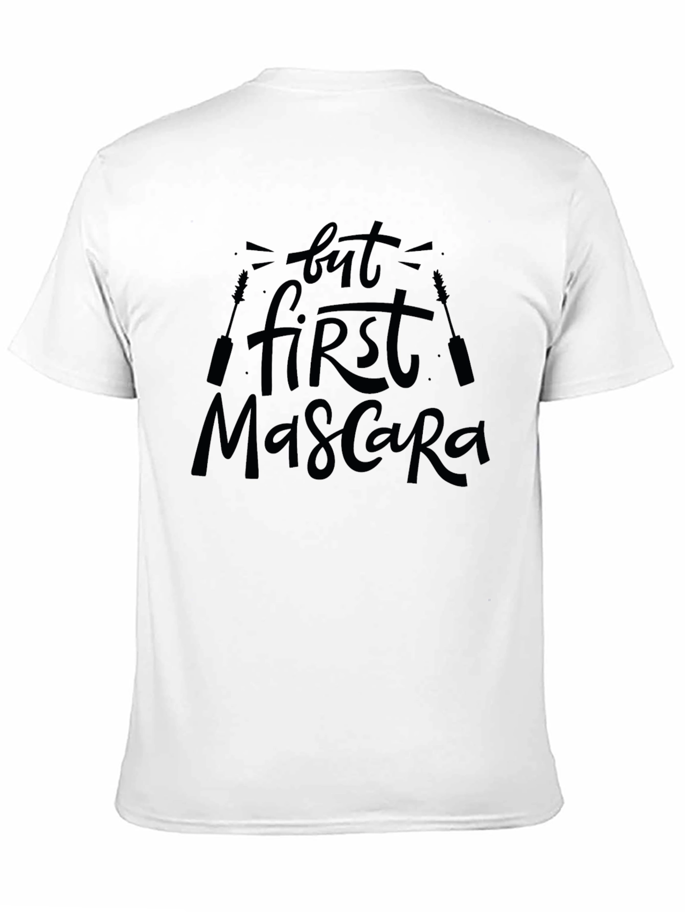 Black But First Mascara Graphic Tee - Black Cotton Blend view 11