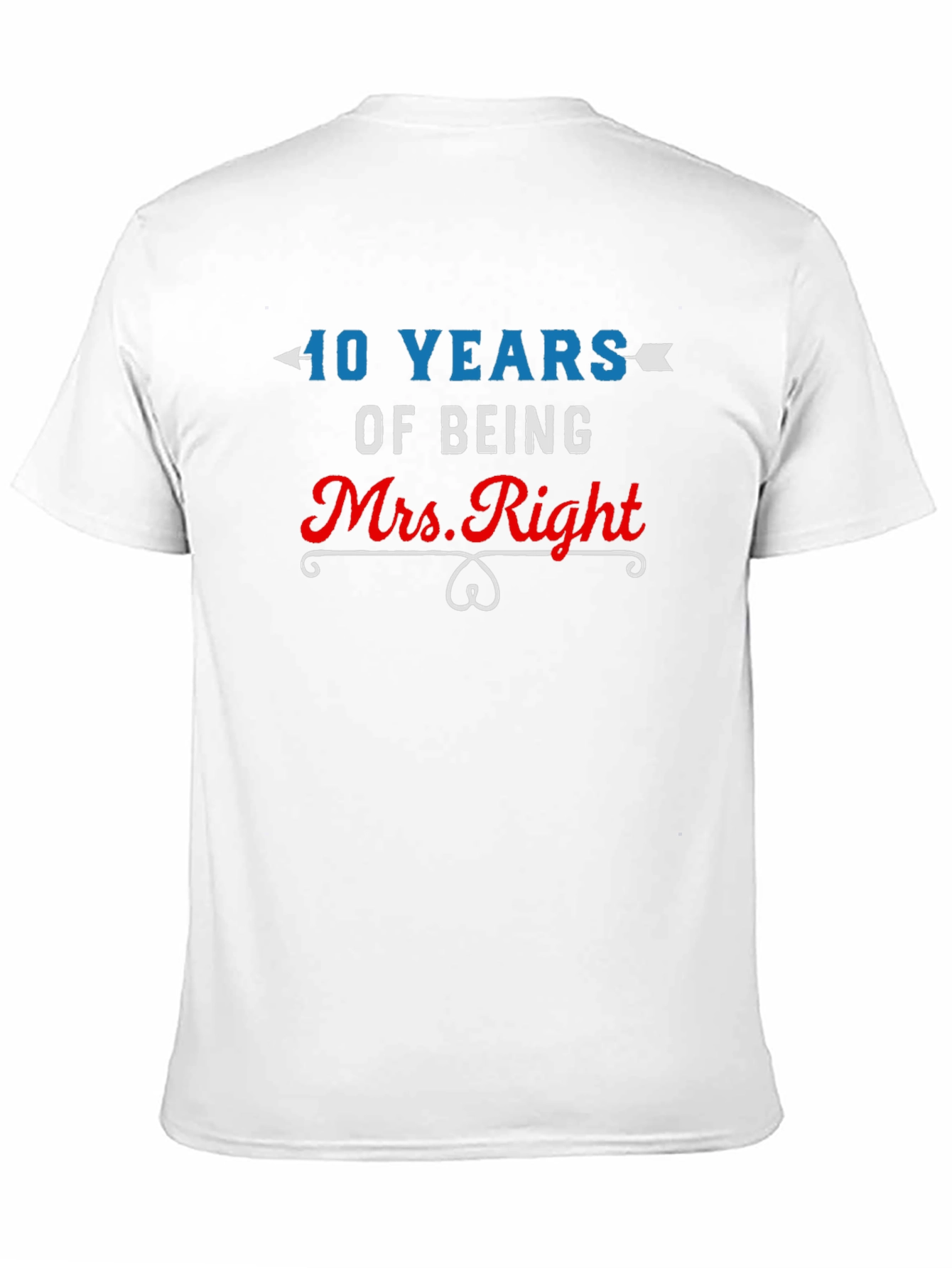 Black 40 Years Mrs. Right Anniversary T-Shirt view 11