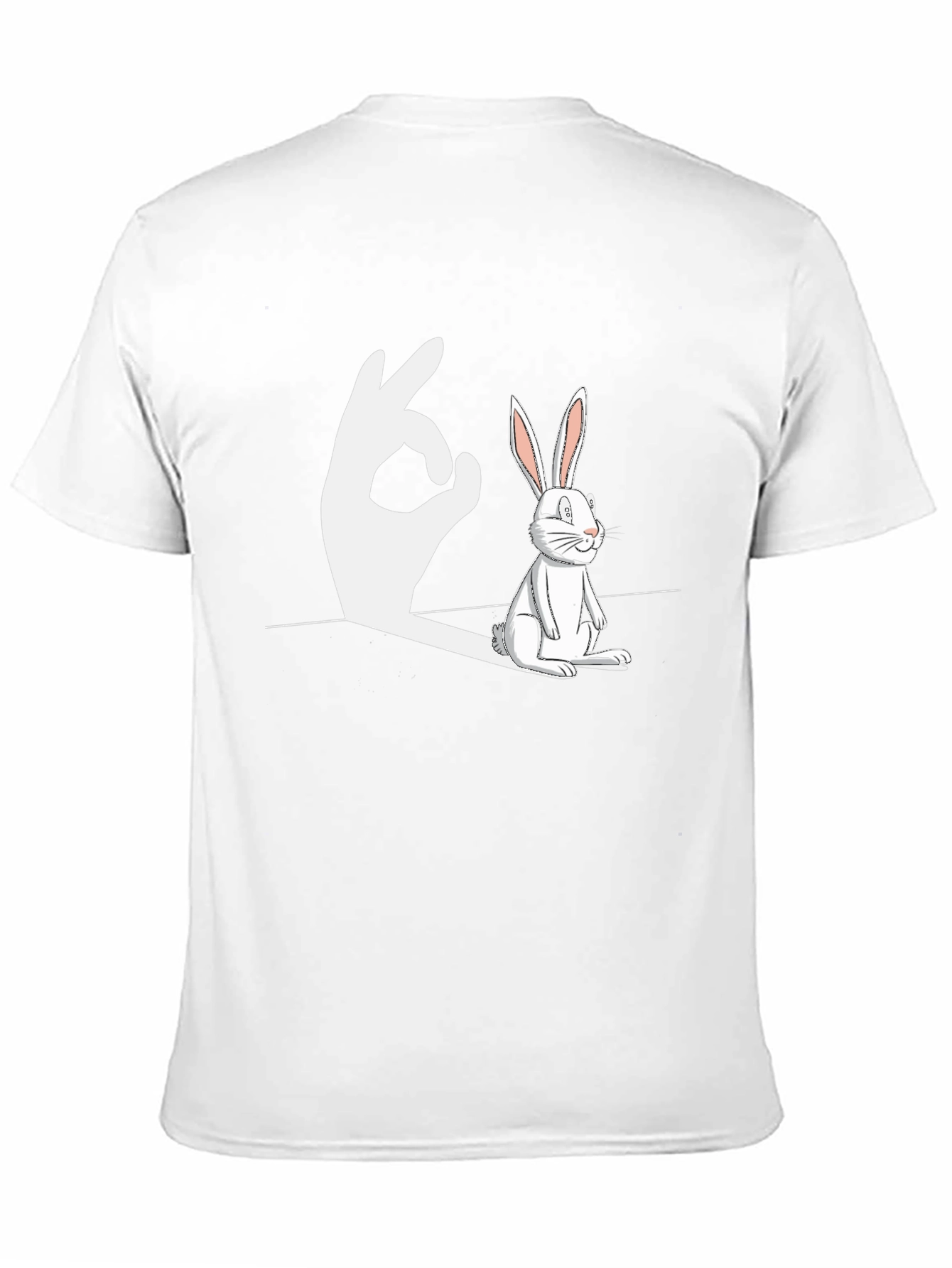 Black Rabbit Shadow Hand Gesture Funny Graphic T-Shirt view 11