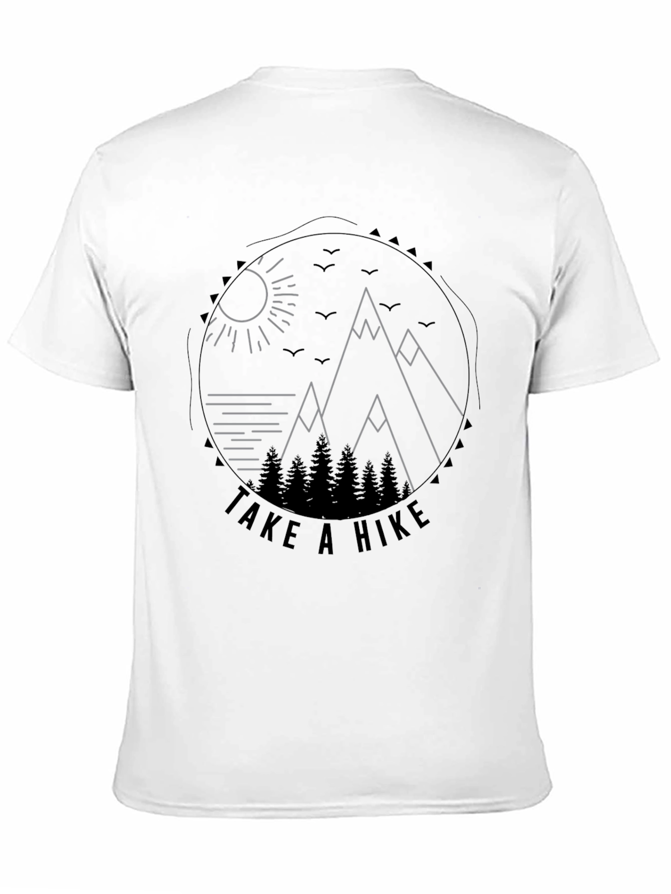 Black Black T-Shirt - "Take a Hike" Graphic Tee view 11