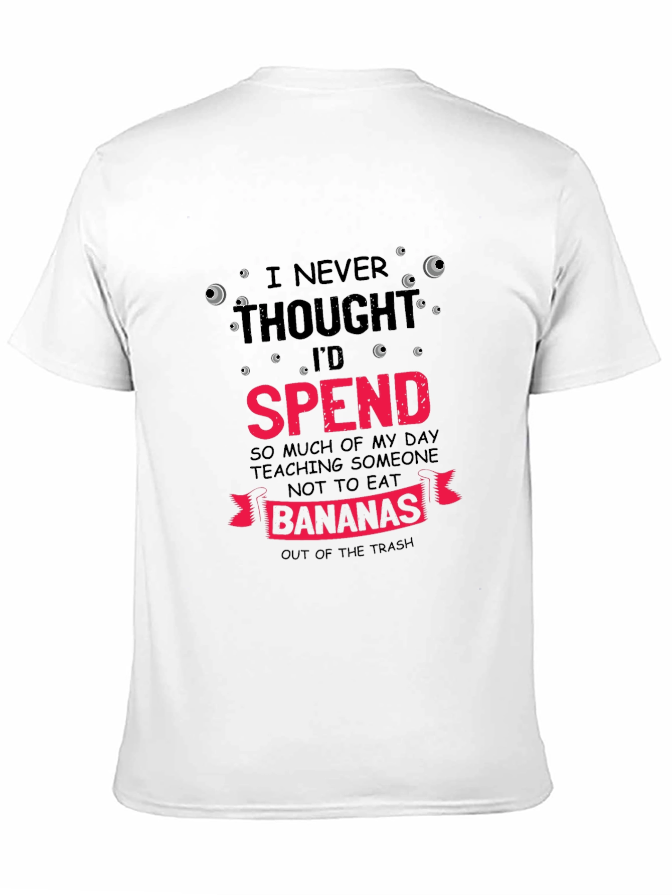 Black Funny "Bananas" Graphic T-Shirt view 11