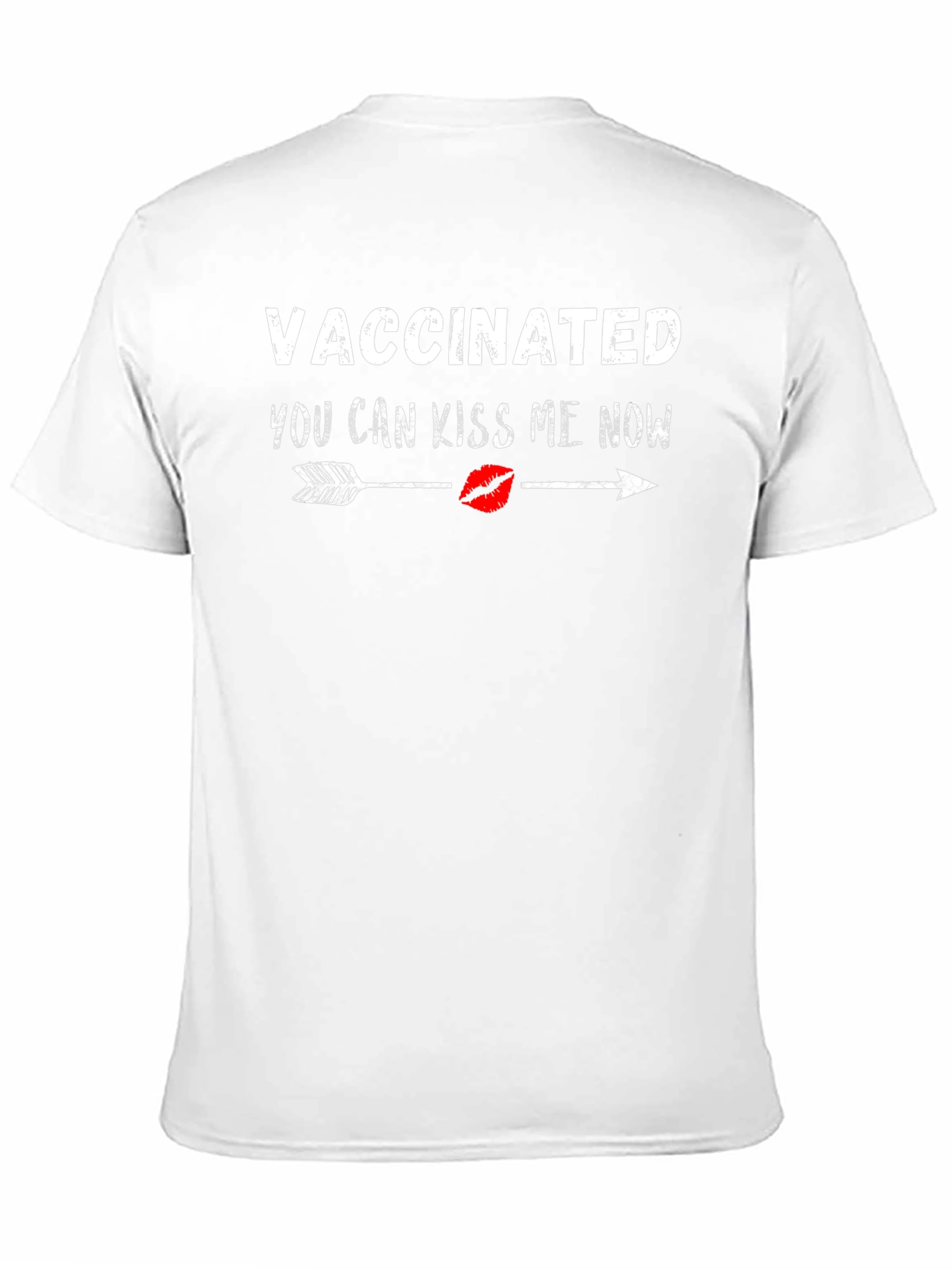 Black Vaccinated Kiss Me Now T-Shirt view 11