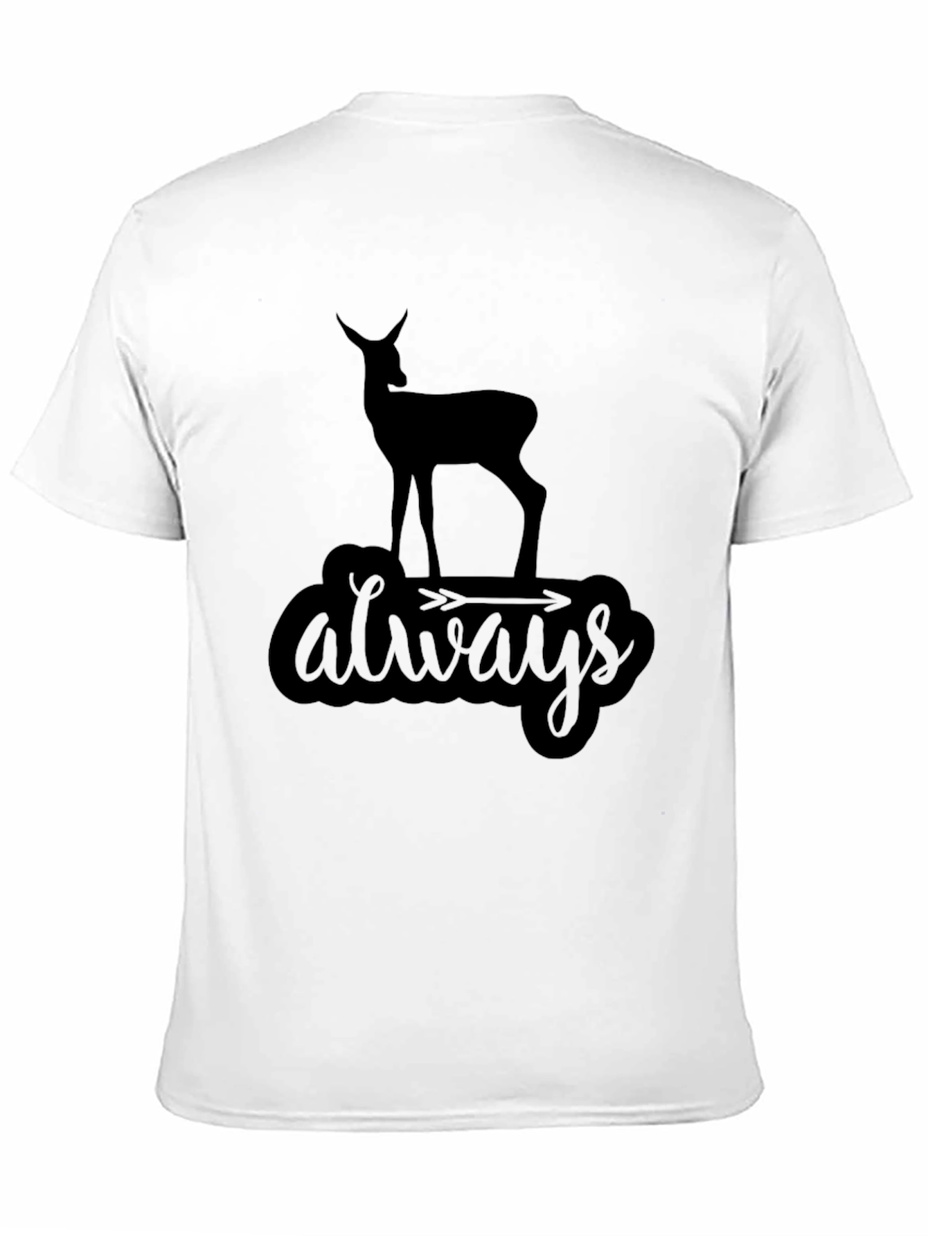 Black Always Deer Black Graphic Tee view 11