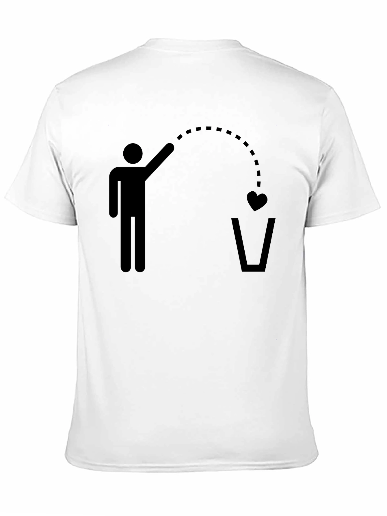 Black Heartbreak Toss T-Shirt - Funny Graphic Tee view 11