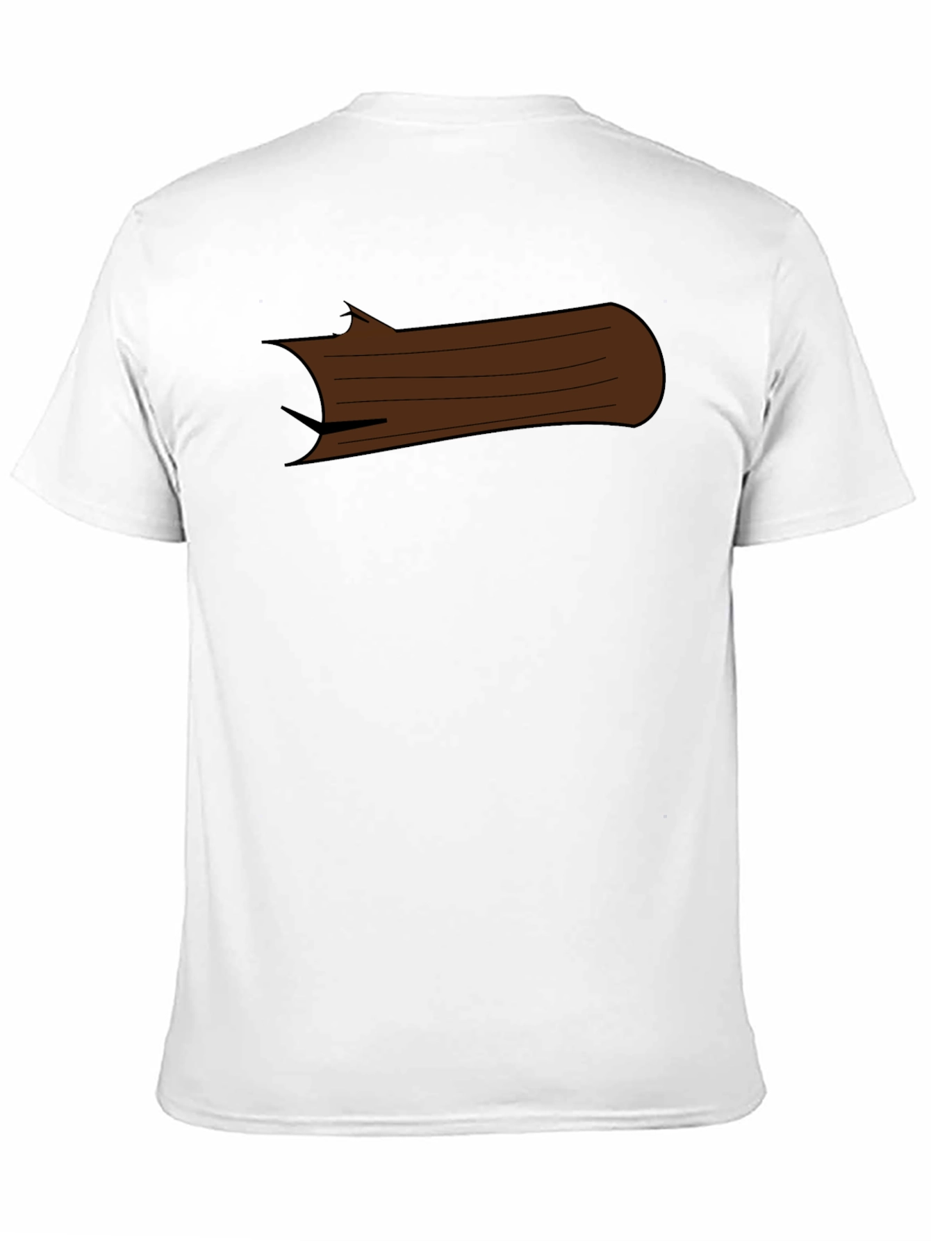 Black Cartoon Log Graphic Tee - Black Cotton T-Shirt view 11