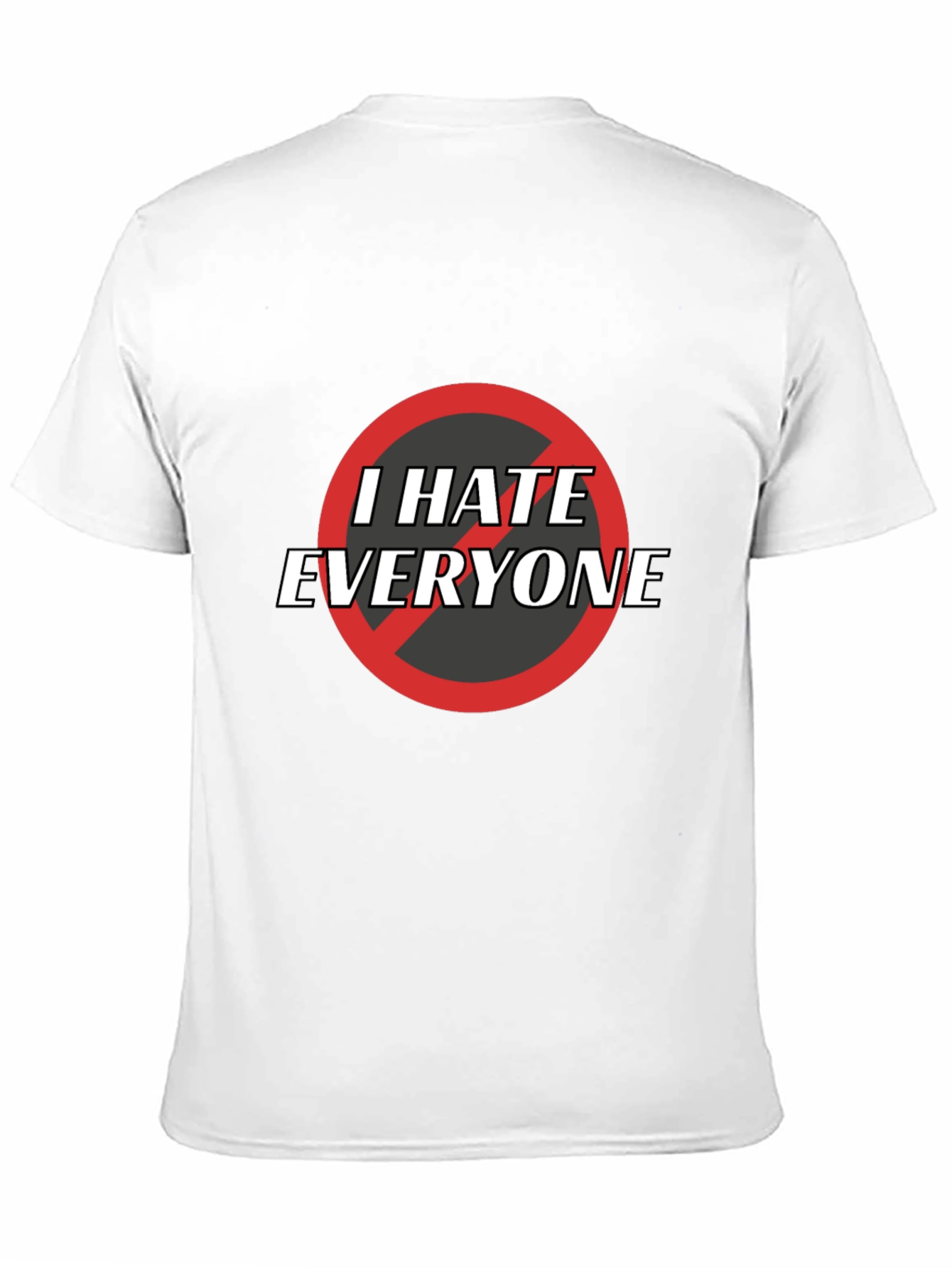 Black I Hate Everyone Graphic Tee - Black Cotton T-Shirt view 11