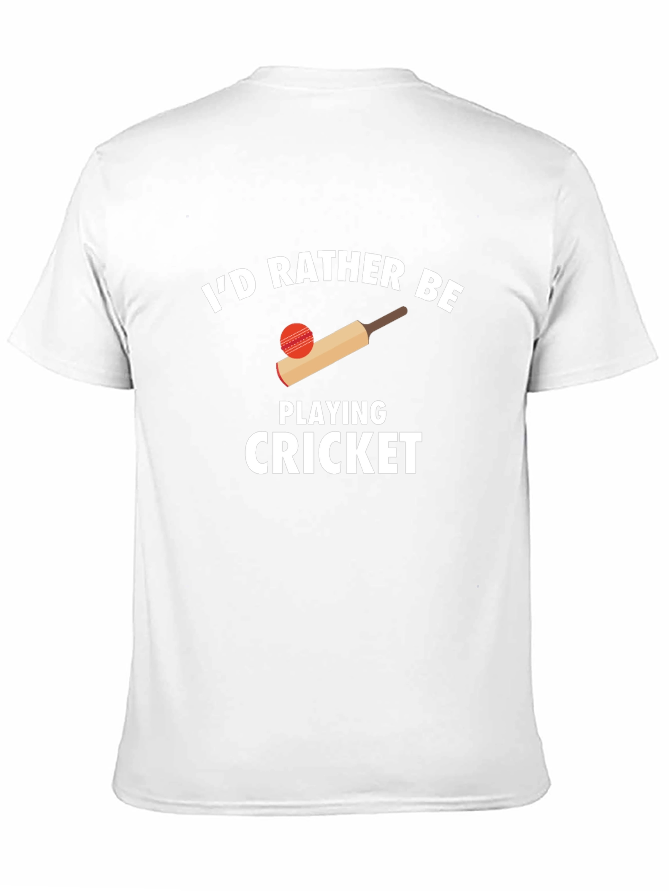 Black Cricket Lover Graphic T-Shirt - "I'd Rather Be Playing Cricket" view 11