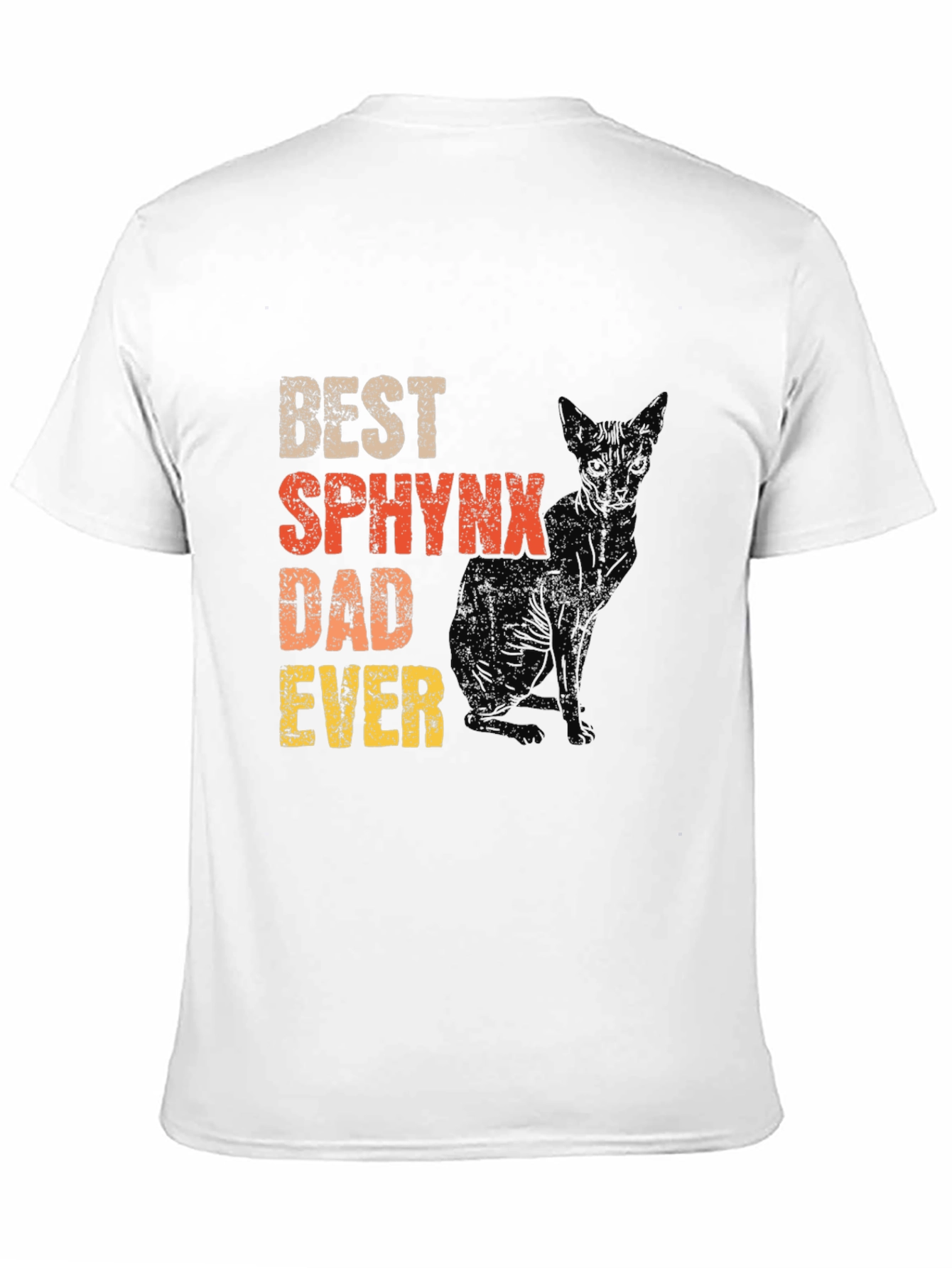 Black Best Sphynx Dad Ever T-Shirt view 11