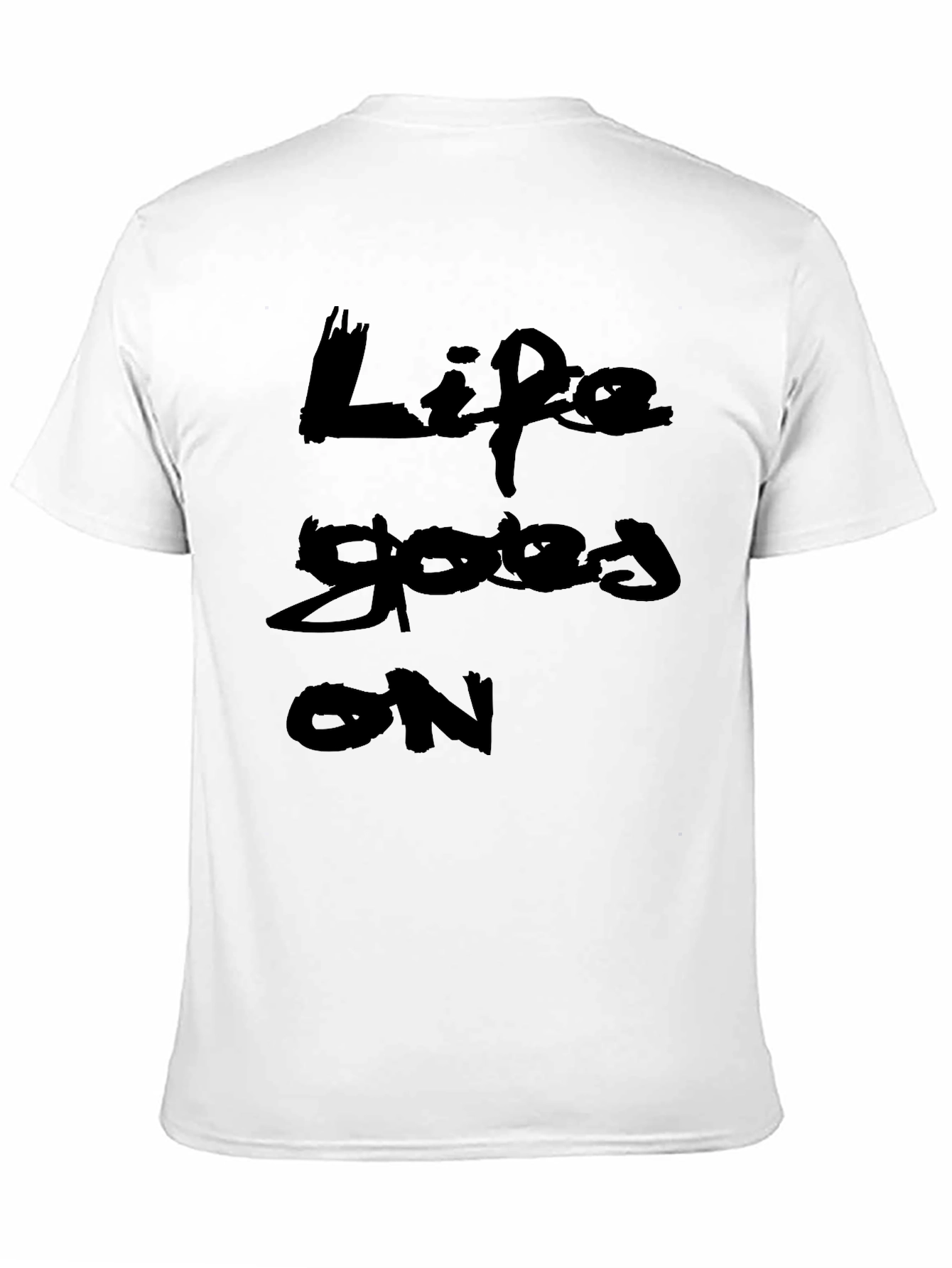 Black Life Goes On T-Shirt - Black Crew Neck Graphic Tee view 11