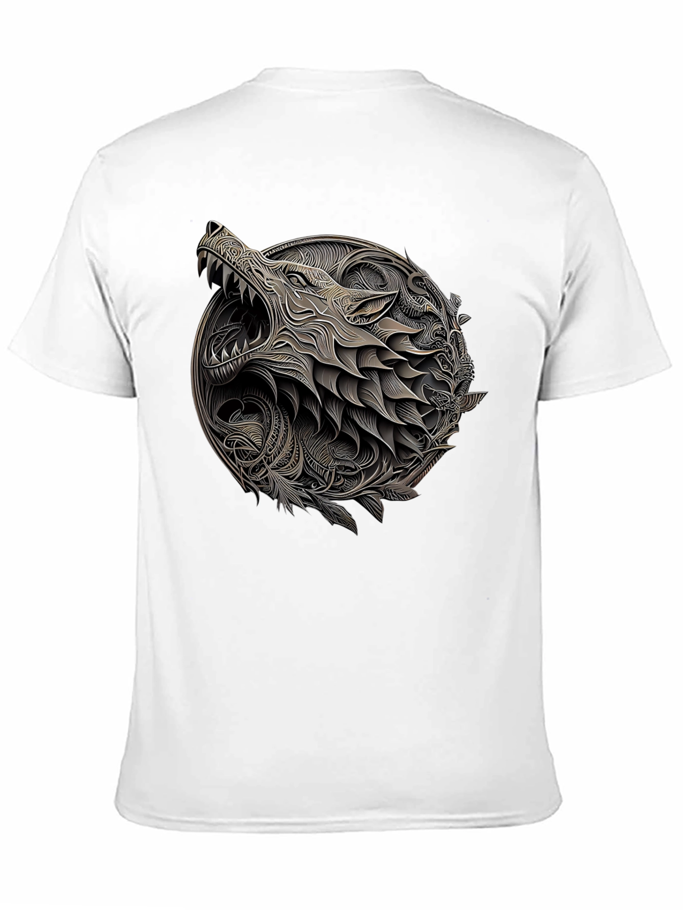 Black Wolf Art Black Tee - Unique Graphic Design view 11