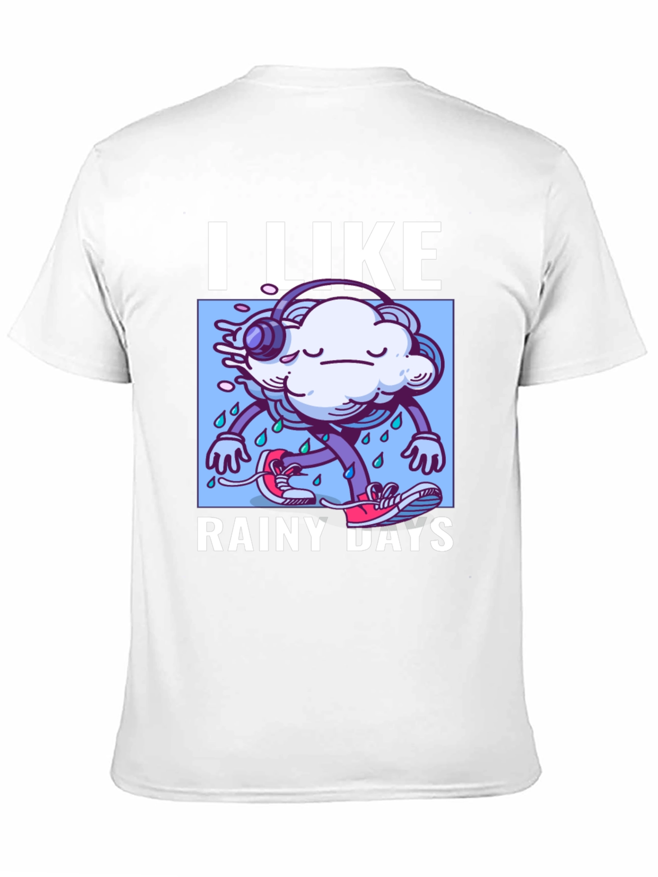 Black I Like Rainy Days Graphic T-Shirt view 11