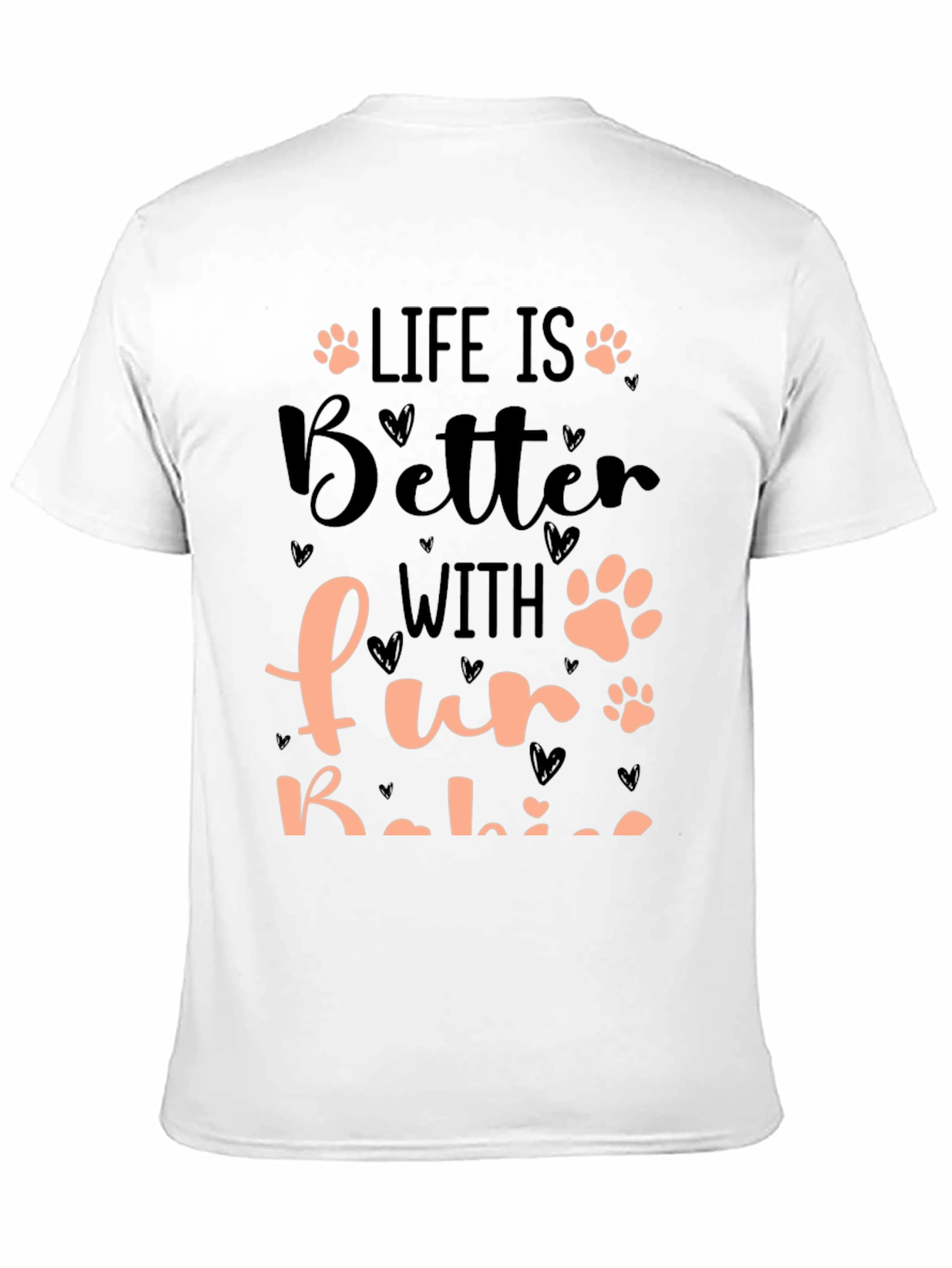 Black Life is Better with Fur Babies T-Shirt view 11