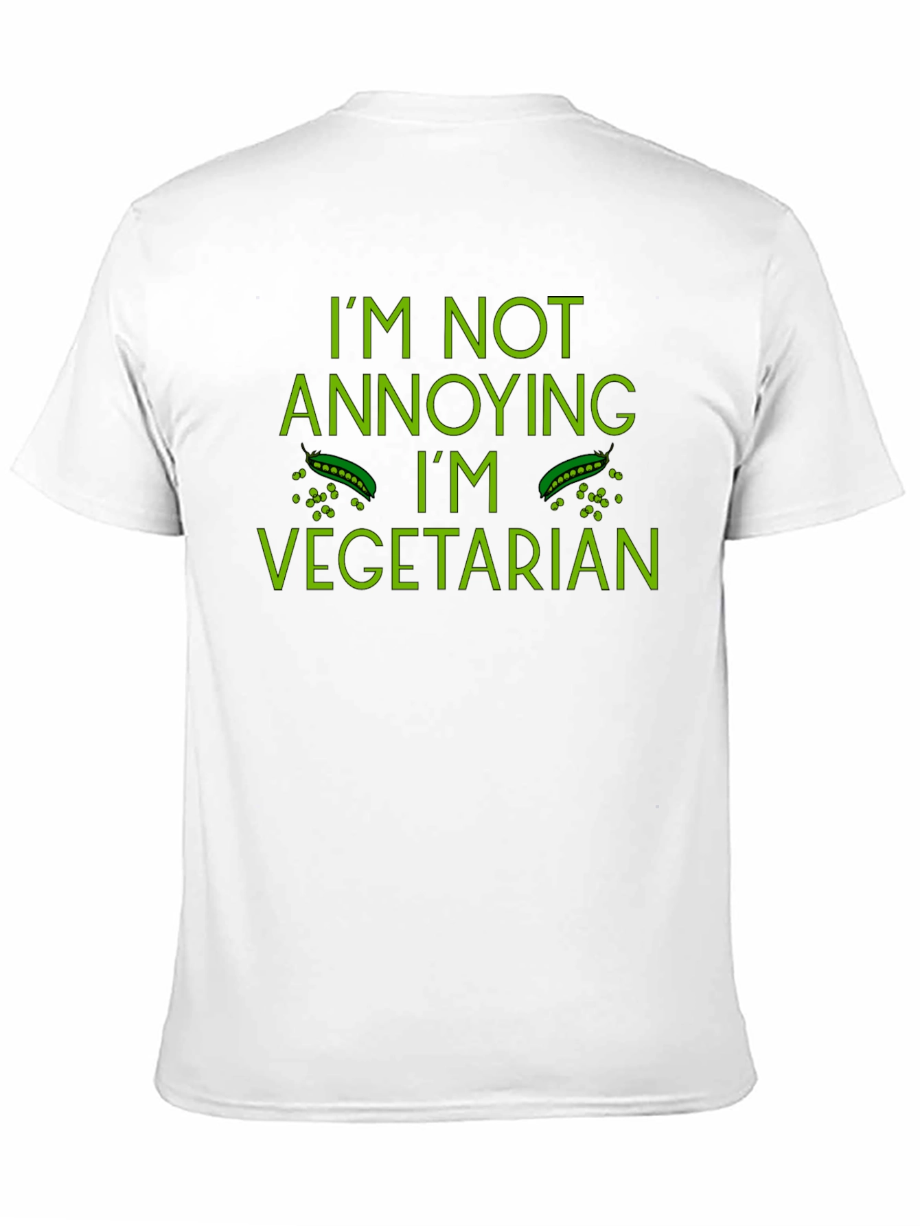 Black I'm Not Annoying I'm Vegetarian Funny T-Shirt view 11