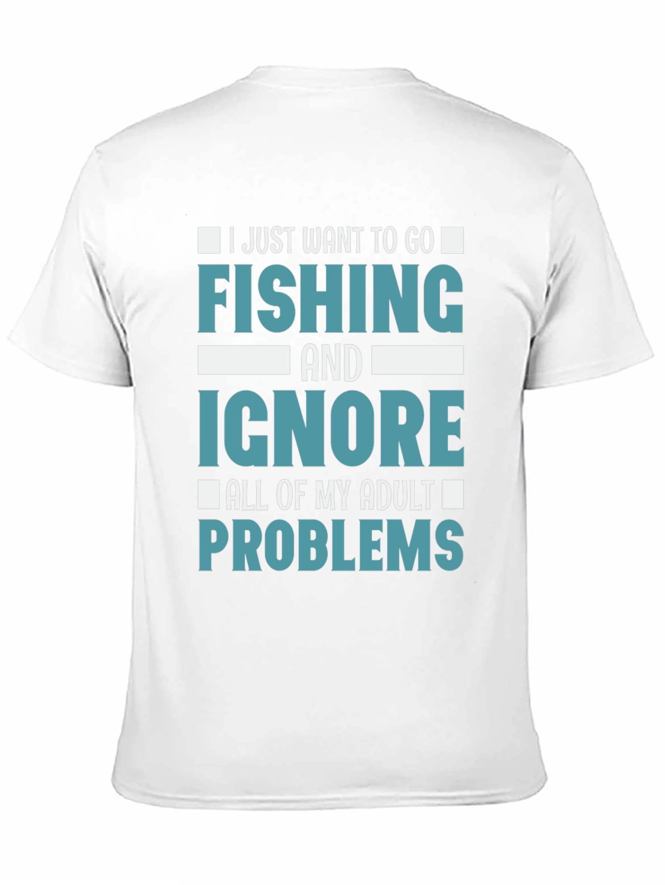 Black Fishing T-Shirt - Ignore Adult Problems Tee view 11