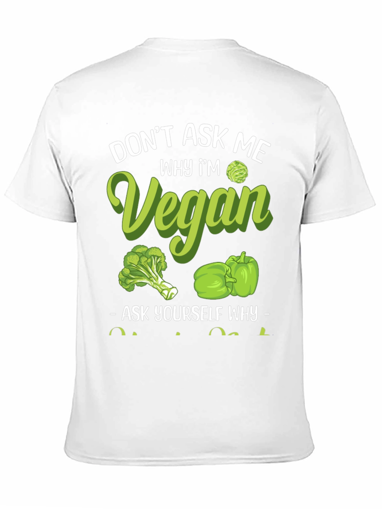 Black Vegan Graphic Tee - Don't Ask Me Why! view 11