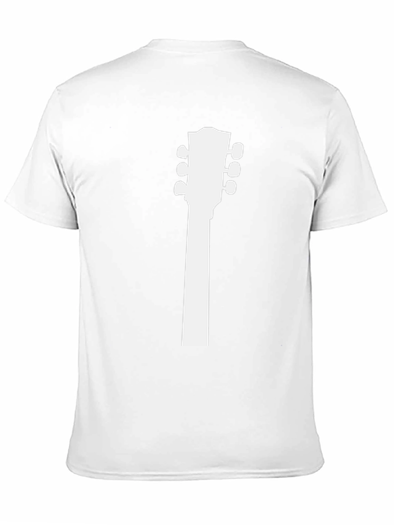 Black Guitar Headstock Graphic Tee - Black Cotton Shirt view 11