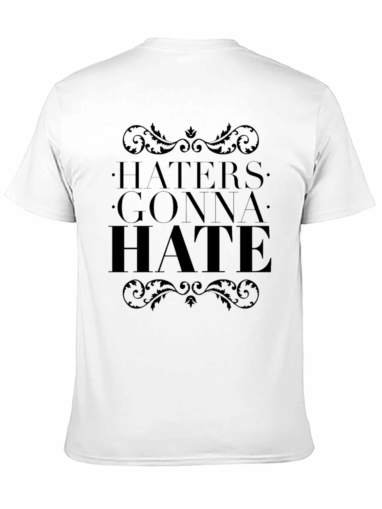 Black Haters Gonna Hate Graphic Tee - Black view 11