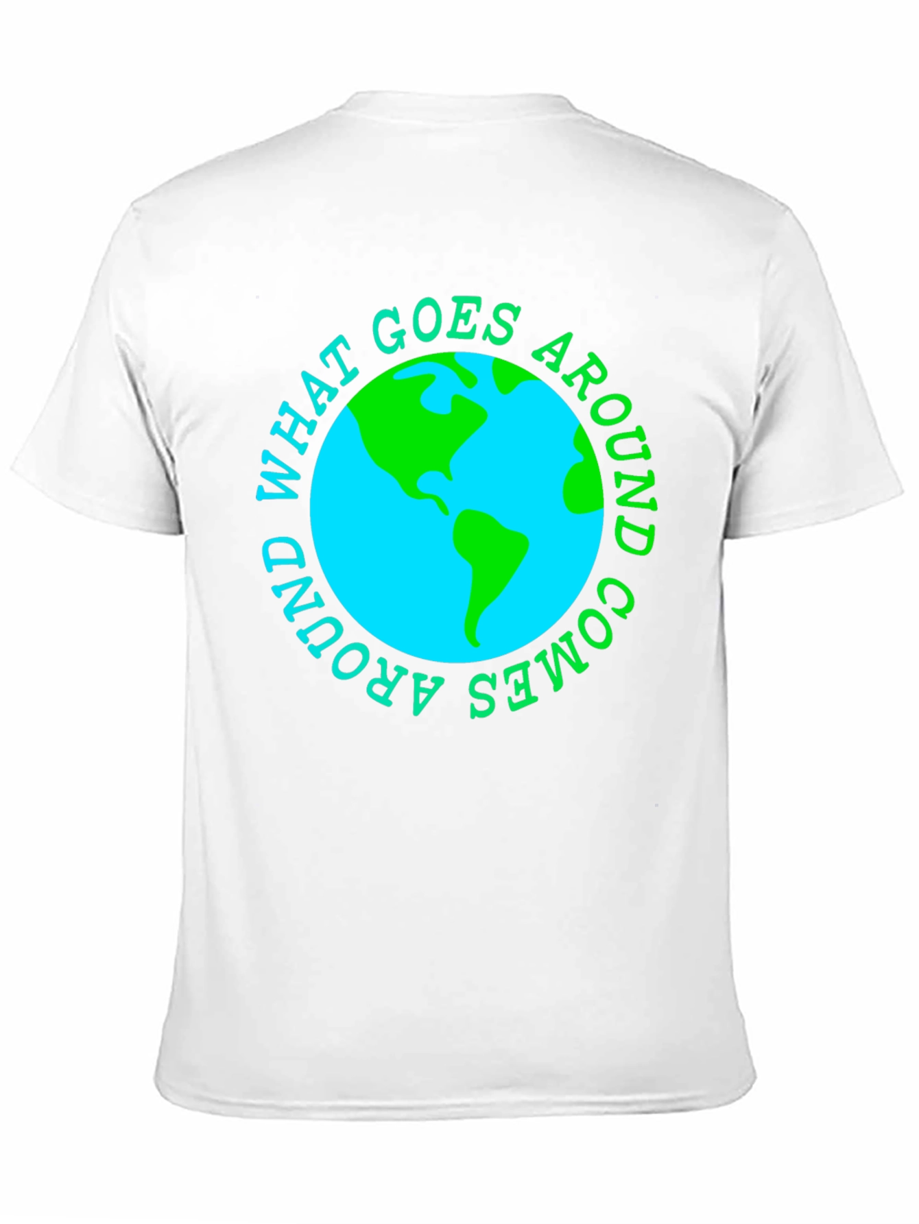 Black What Goes Around Comes Around Earth T-Shirt view 11