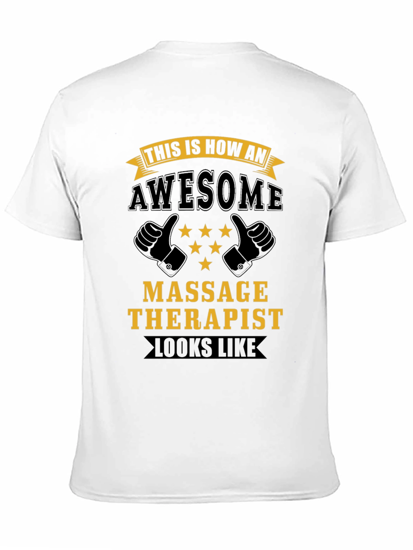 Black Awesome Massage Therapist T-Shirt - Black view 11