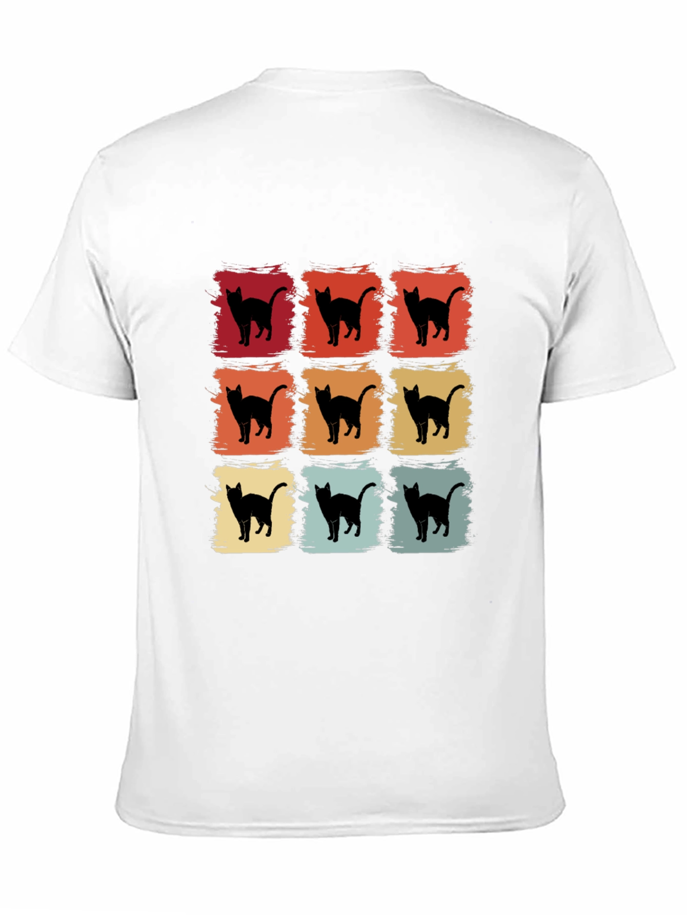 Black Retro Cat Graphic T-Shirt - Vintage Style view 11