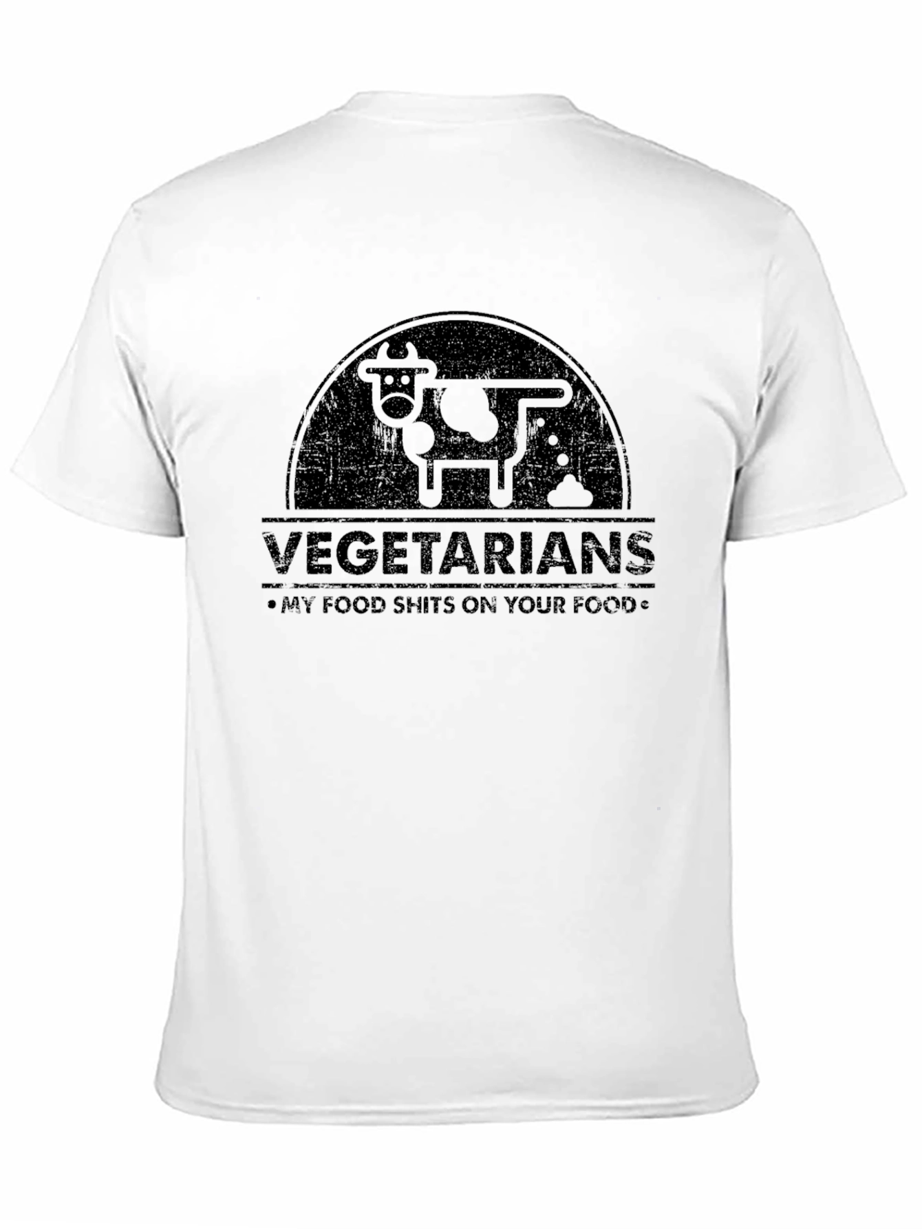Black Vegetarians Funny Slogan Black T-Shirt view 11