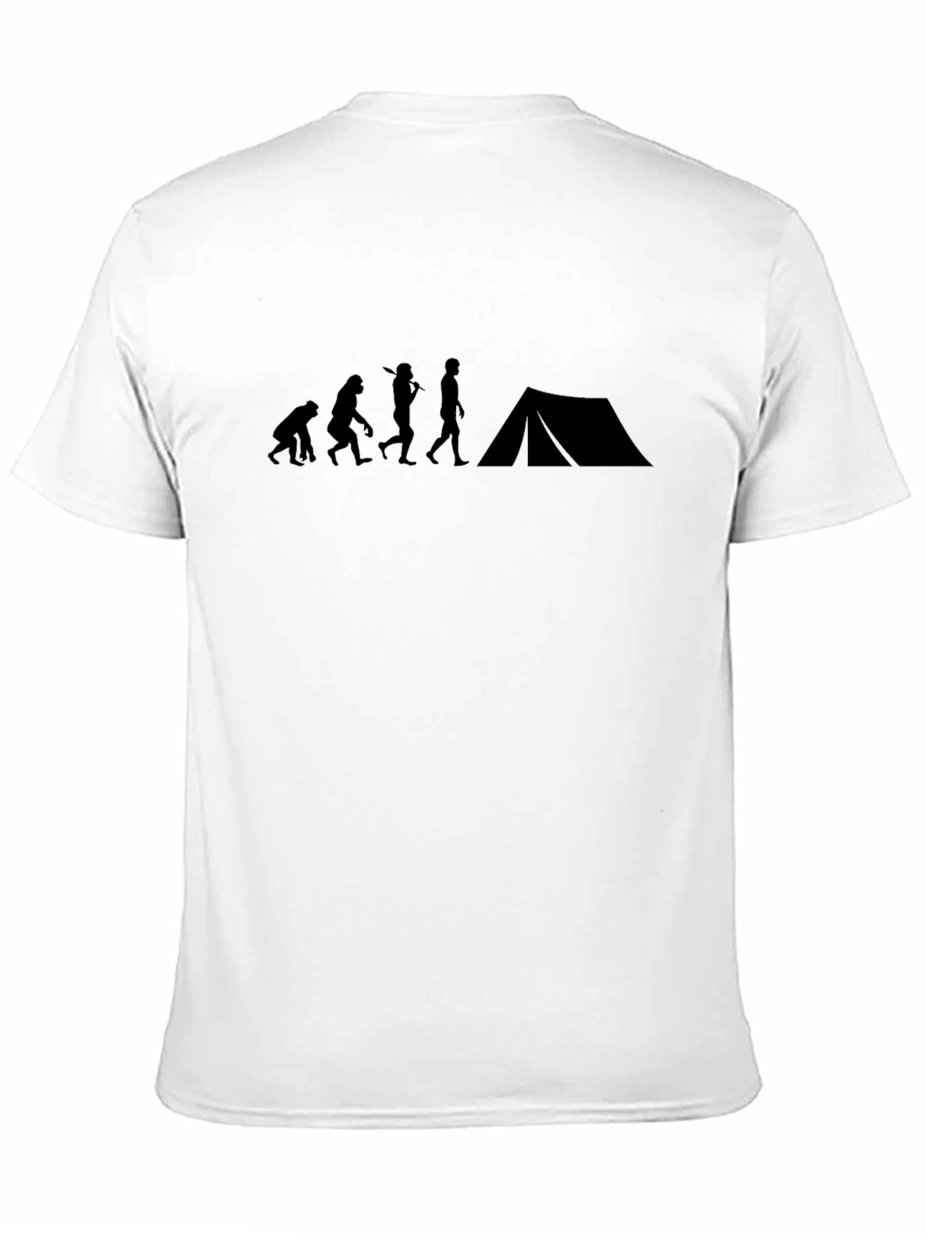 Black Evolution of Camping T-Shirt - Black Graphic Tee view 11