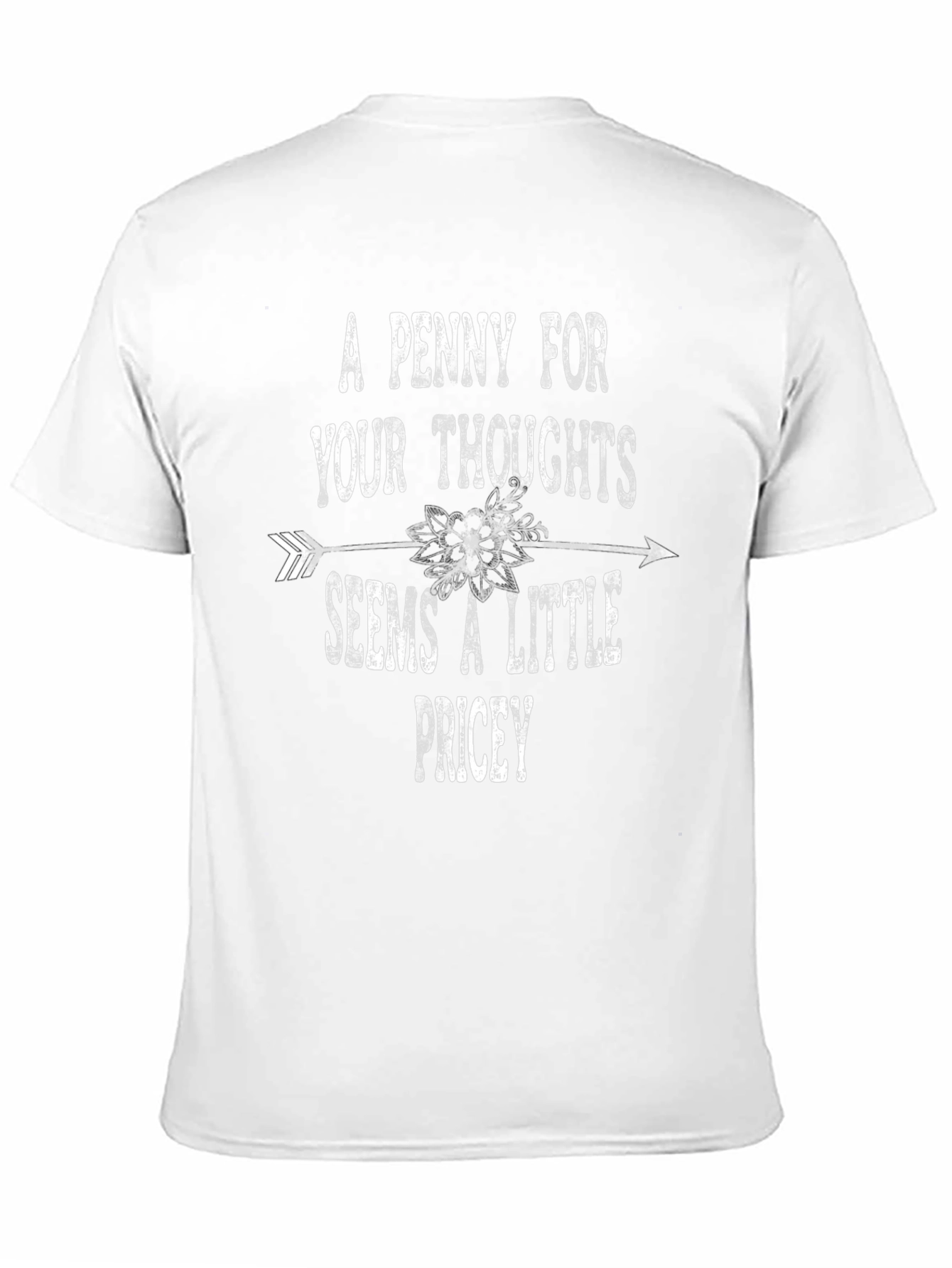 Black A Penny for Your Thoughts Funny T-Shirt view 11