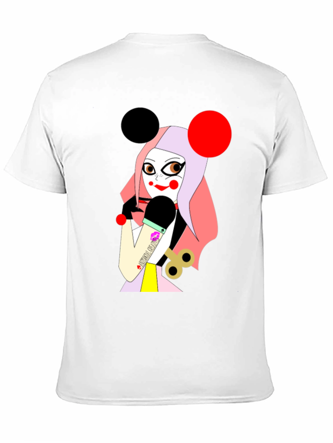 Black Unique Graphic T-Shirt: Cartoon Character view 11