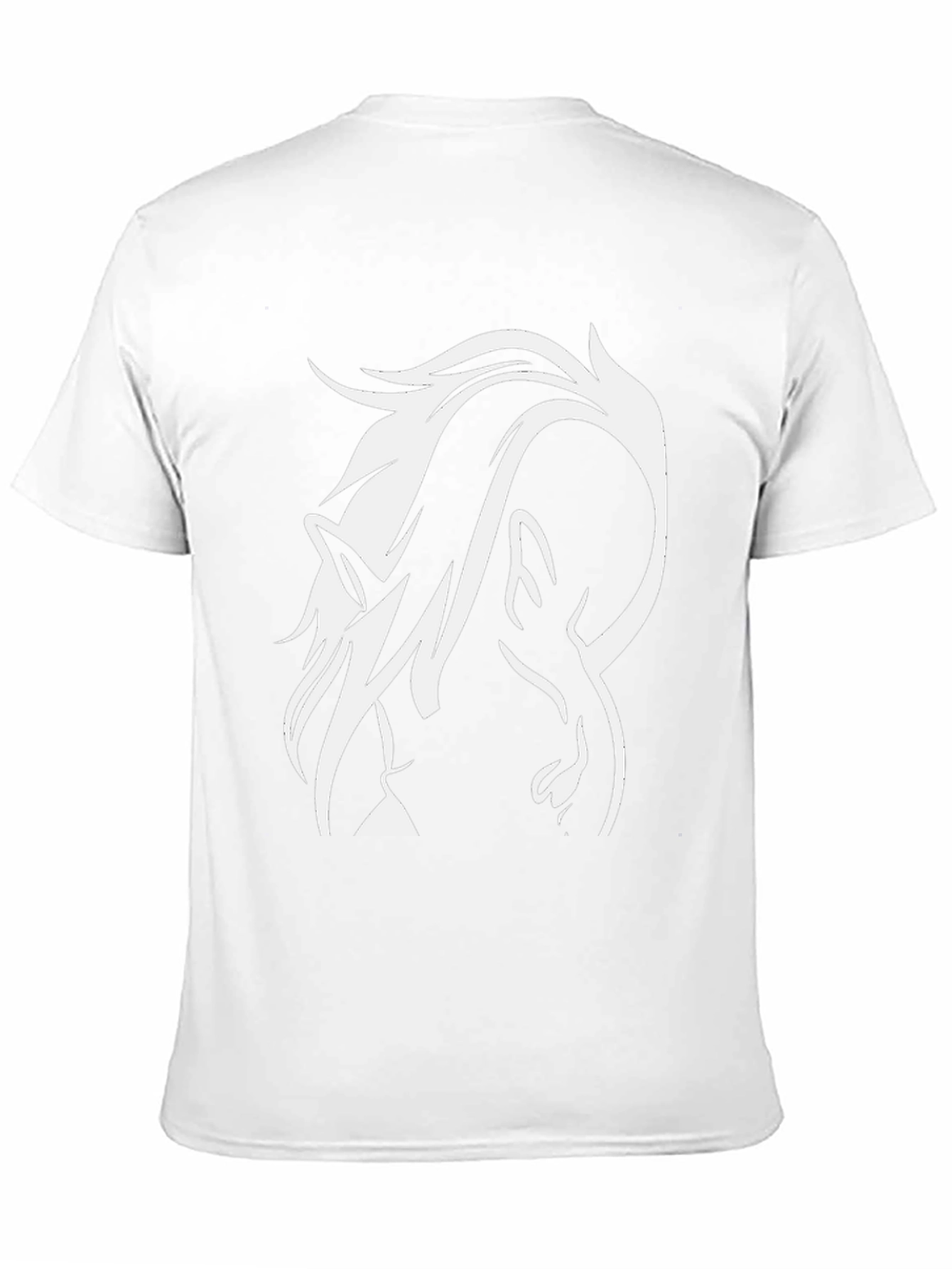 Black Abstract Horse Graphic Tee - Men's Black T-Shirt view 11
