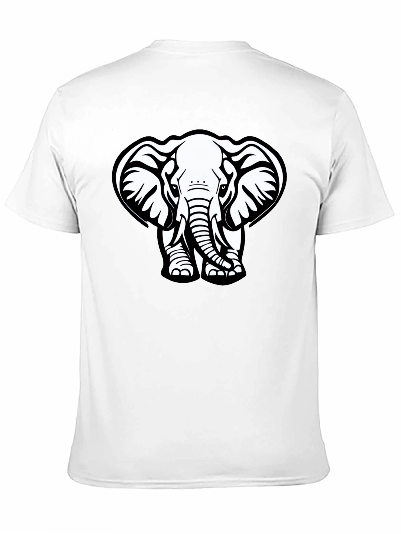Black Elephant Graphic Tee - Black Cotton T-Shirt view 11