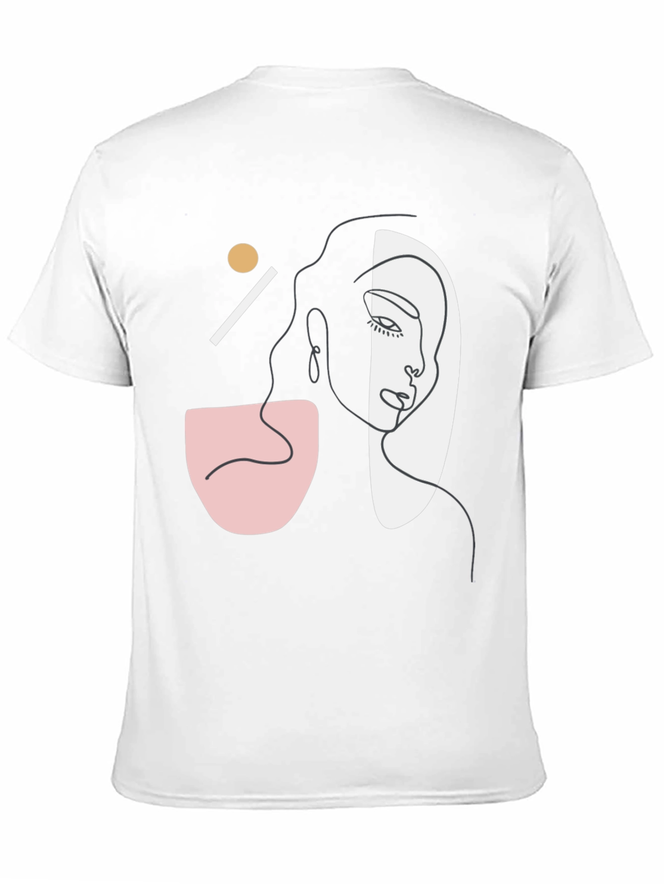 Black Abstract Face Graphic Tee - Modern Art Style view 11